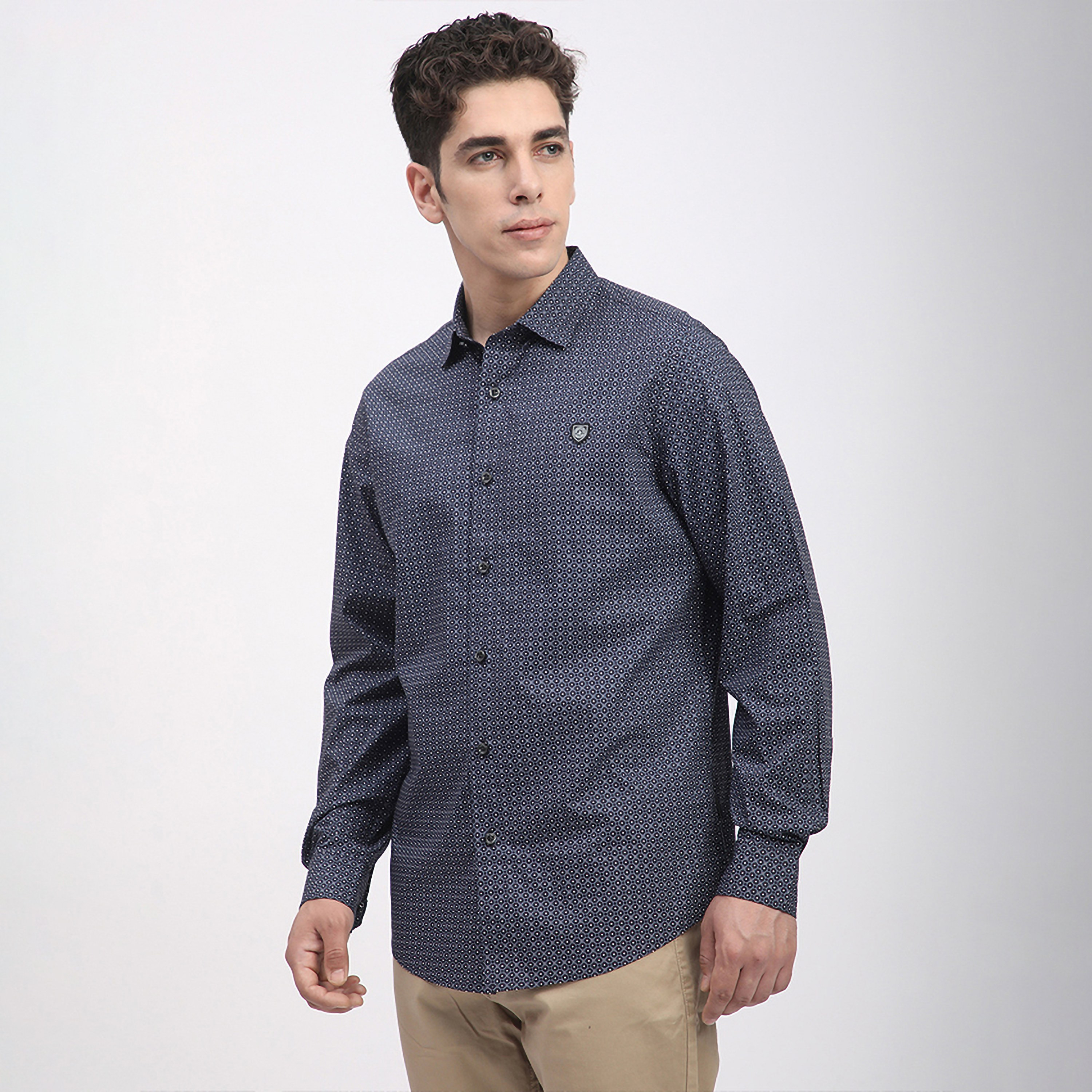 Beverly Hills Polo Club Regular Fit Printed Spread Collar Long Sleeves Men's Shirt-men-clothing-shirts-image-2