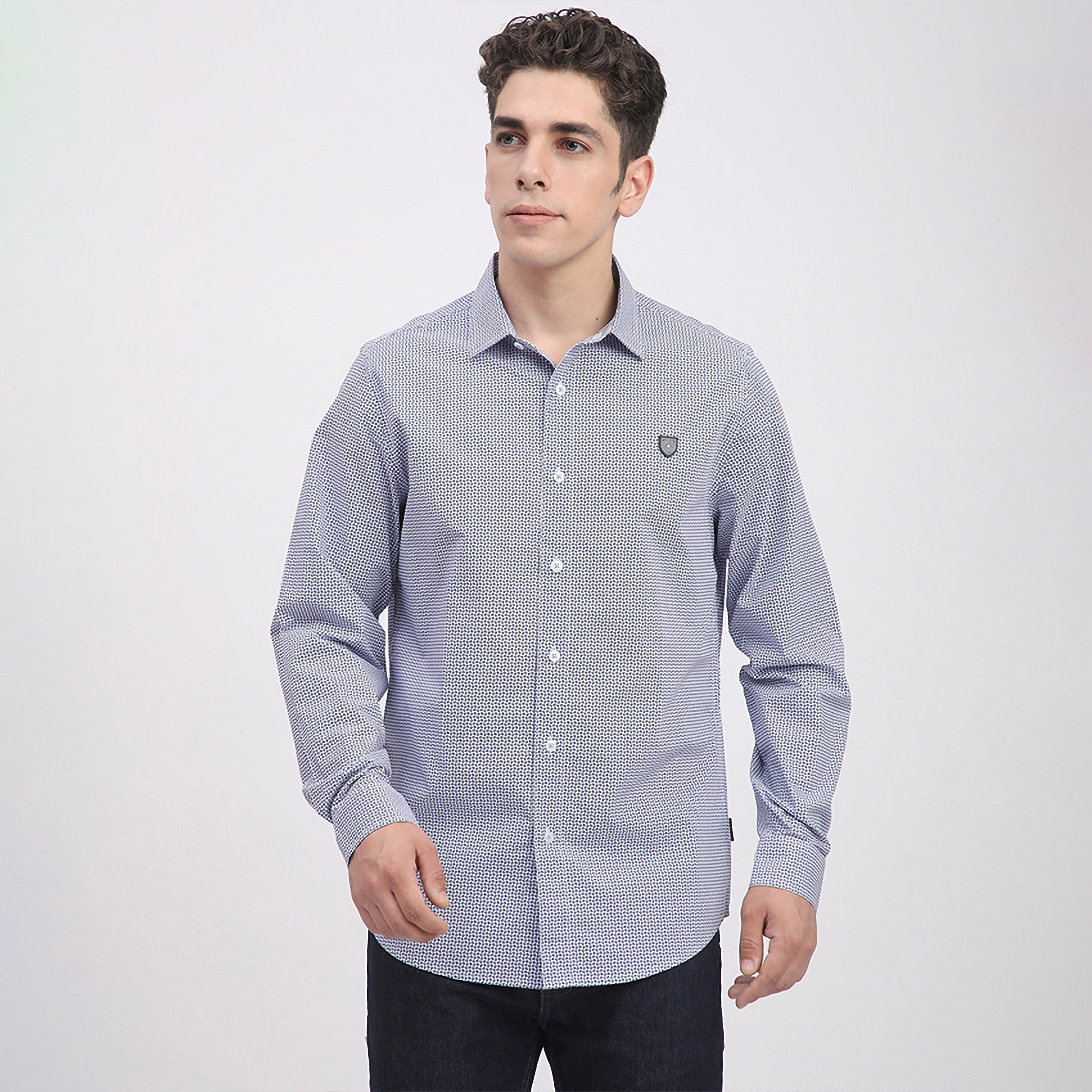 قميص رجالي بقصة عادية وياقة منسدلة وأكمام طويلة من بيفرلي هيلز بولو كلوب-men-clothing-shirts-image-1
