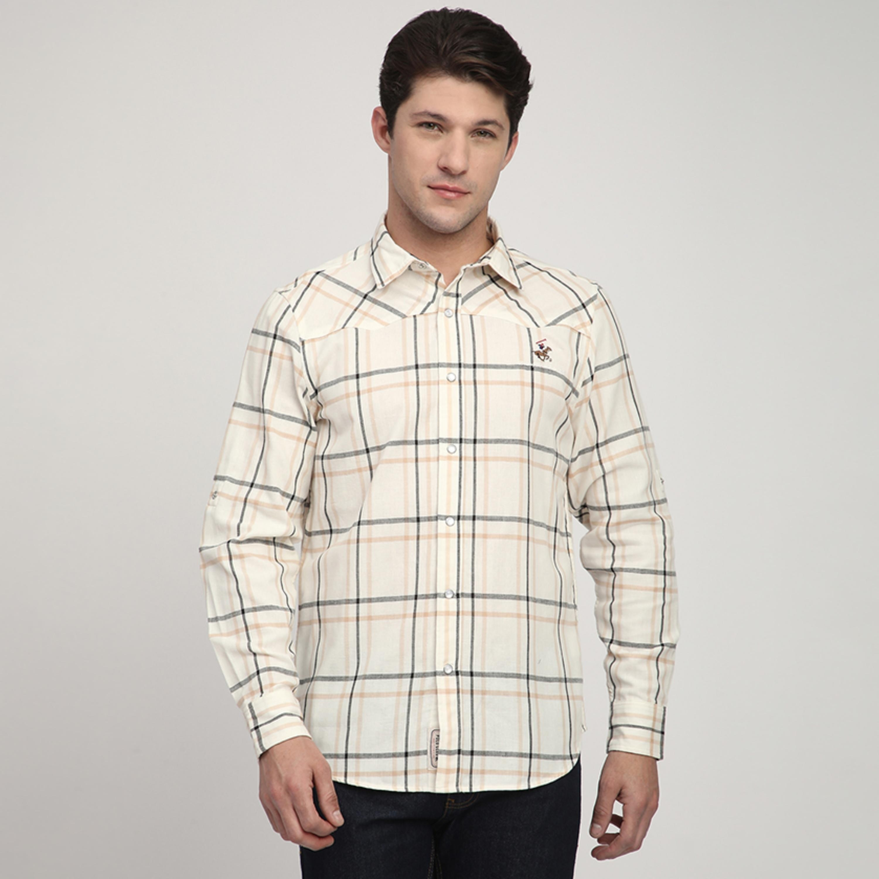 قميص رجالي بقصّة عادية ومربّعات وأكمام طويلة من بيفرلي هيلز بولو كلوب-men-clothing-shirts-image-1
