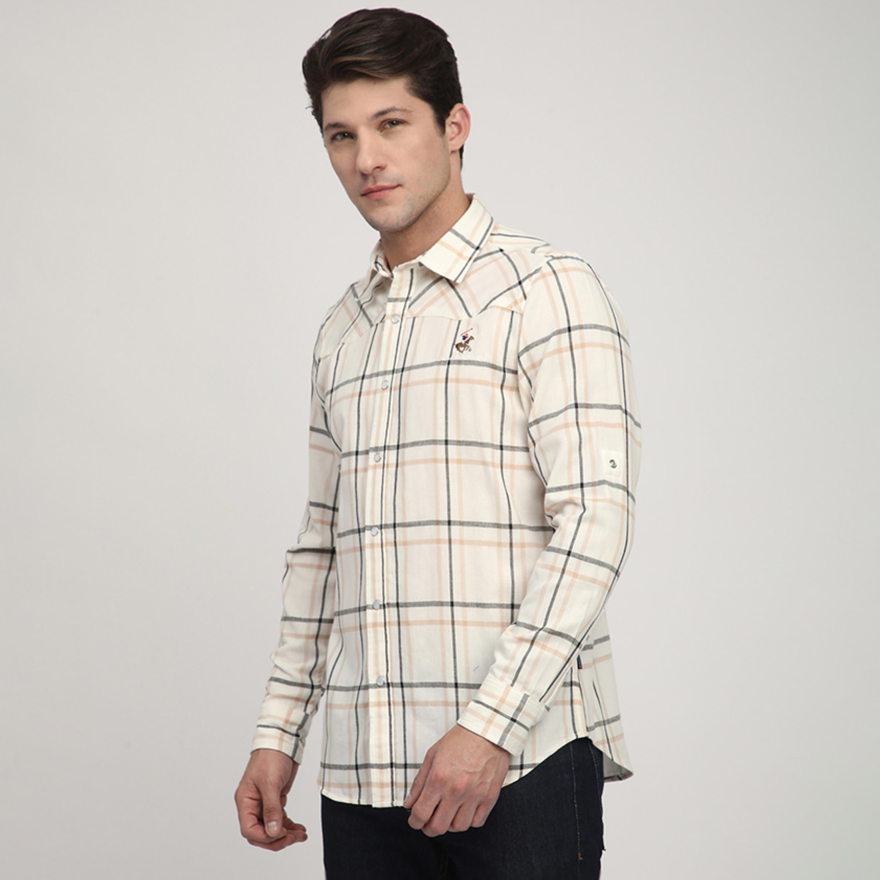 قميص رجالي بقصّة عادية ومربّعات وأكمام طويلة من بيفرلي هيلز بولو كلوب-men-clothing-shirts-image-2