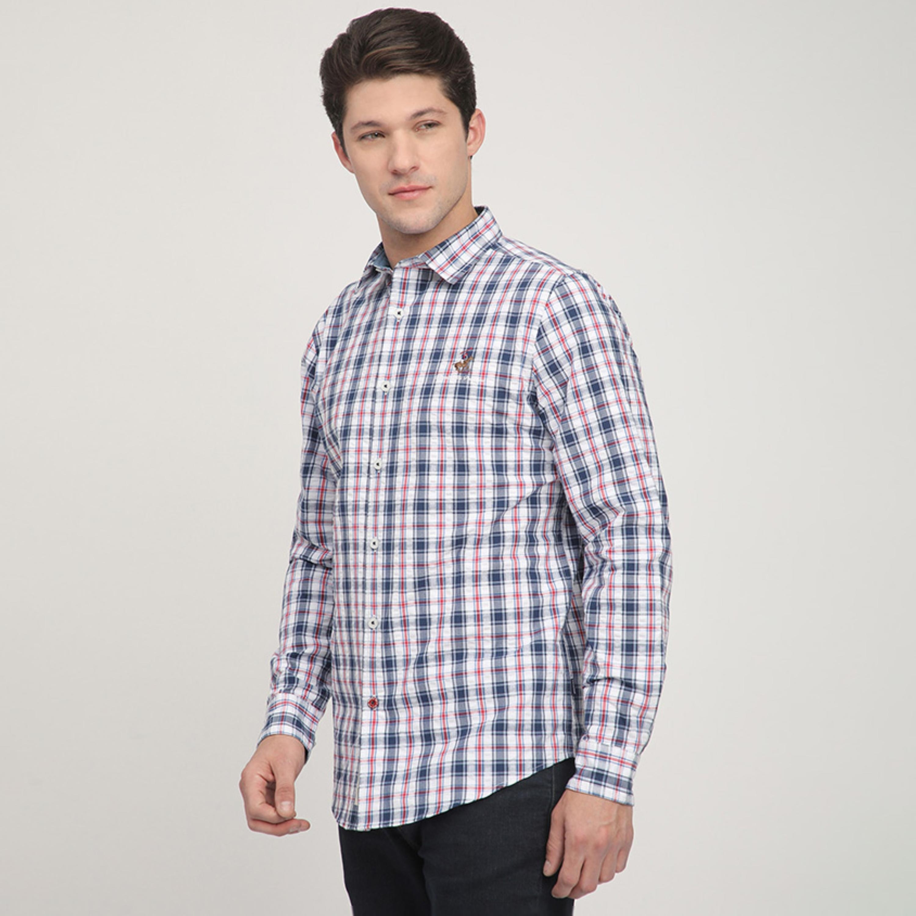 قميص رجالي بقصّة عادية ومربّعات وأكمام طويلة من بيفرلي هيلز بولو كلوب-men-clothing-shirts-image-2