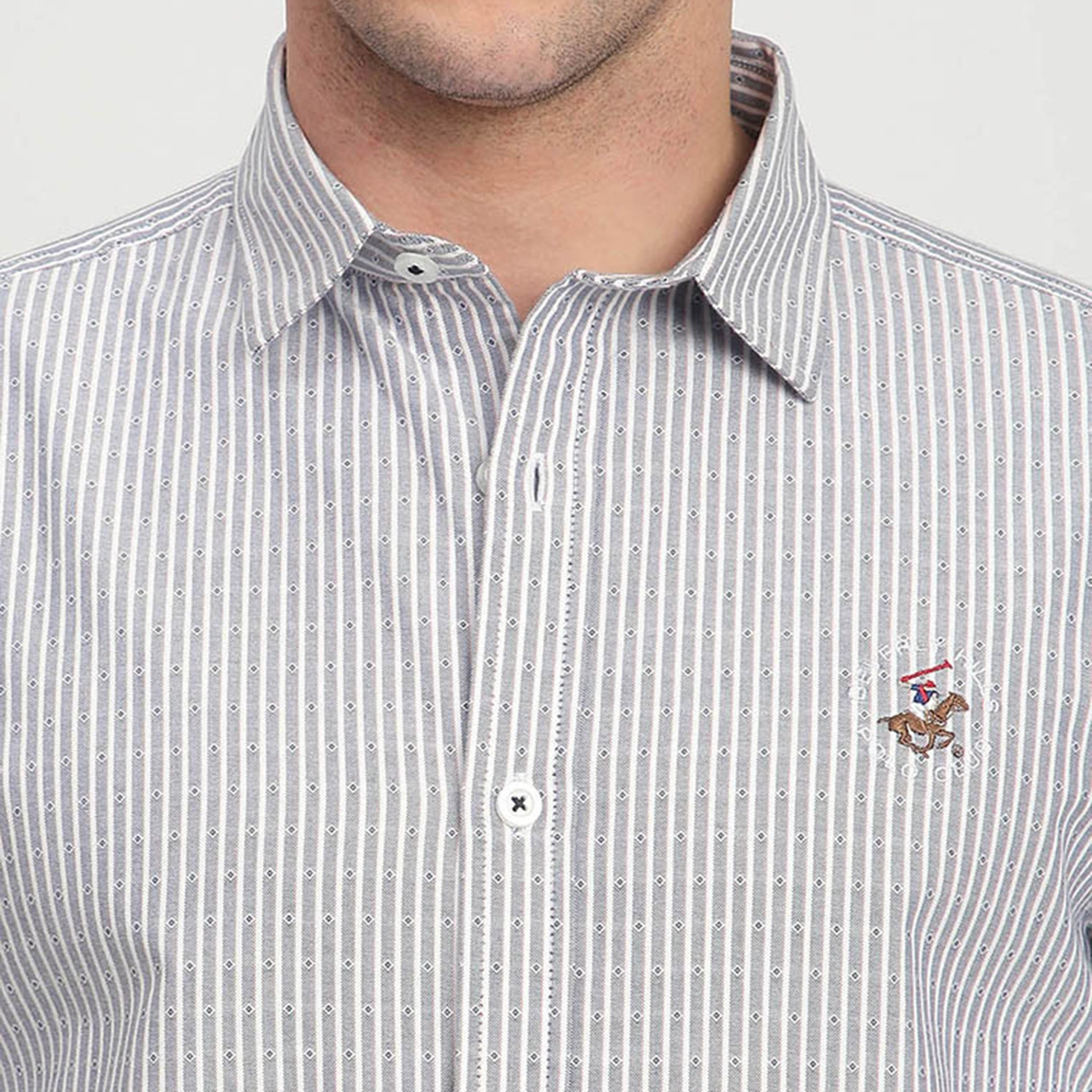 قميص رجالي مخطط بياقة وأكمام طويلة بقصّة عادية من بيفرلي هيلز بولو كلوب-men-clothing-shirts-image-5