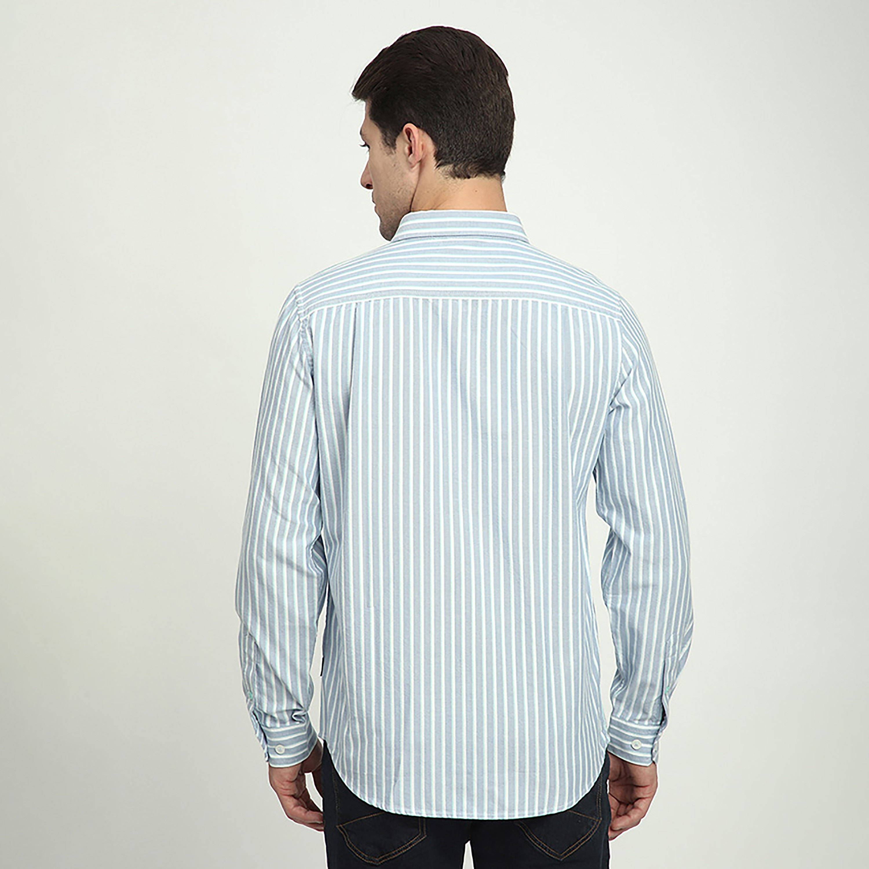 قميص رجالي مخطط بياقة وأكمام طويلة بقصّة عادية من بيفرلي هيلز بولو كلوب-men-clothing-shirts-image-7