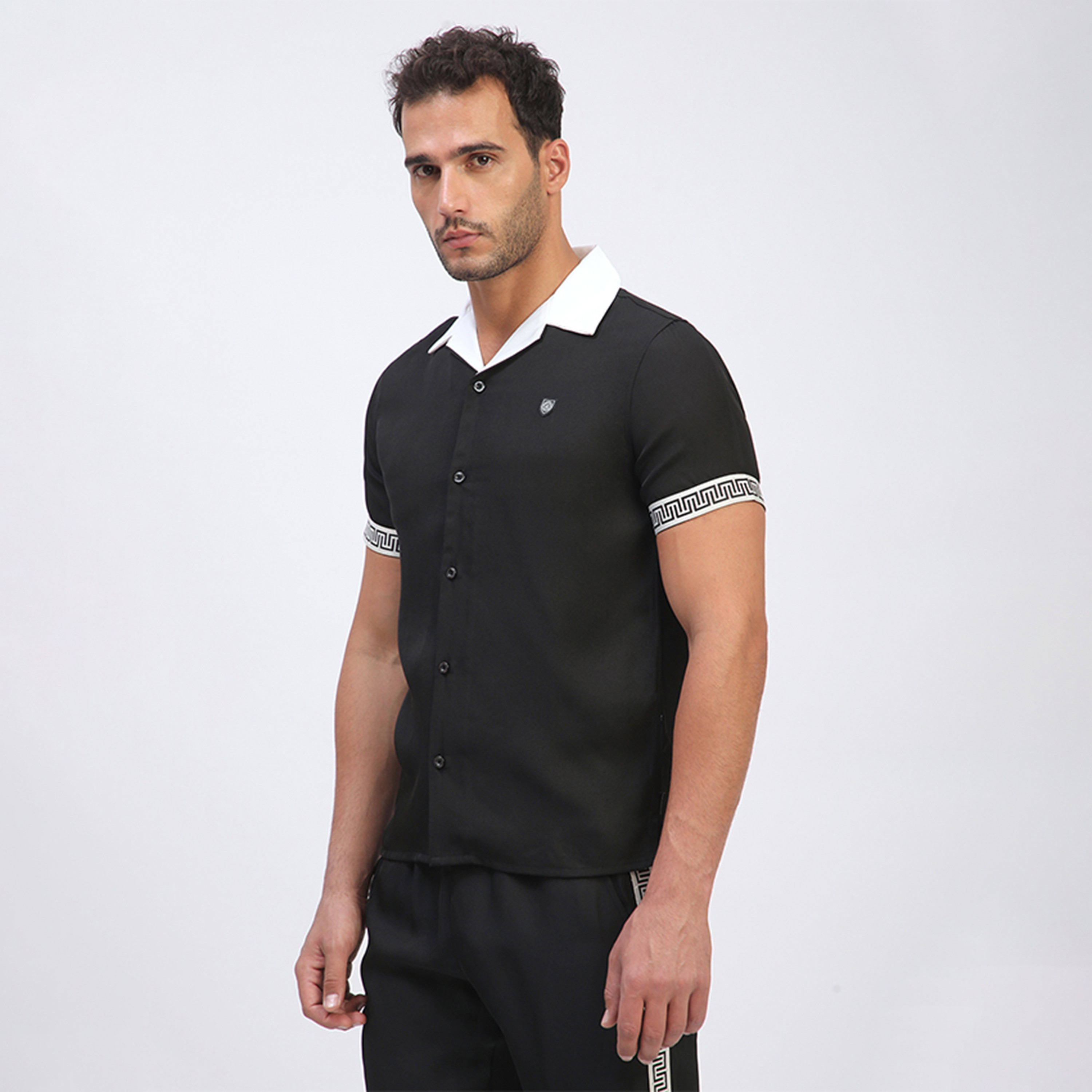 Beverly Hills Polo Club Plain Regular Fit Cuban Collar Short Sleeves Shirt-men-clothing-shirts-image-3