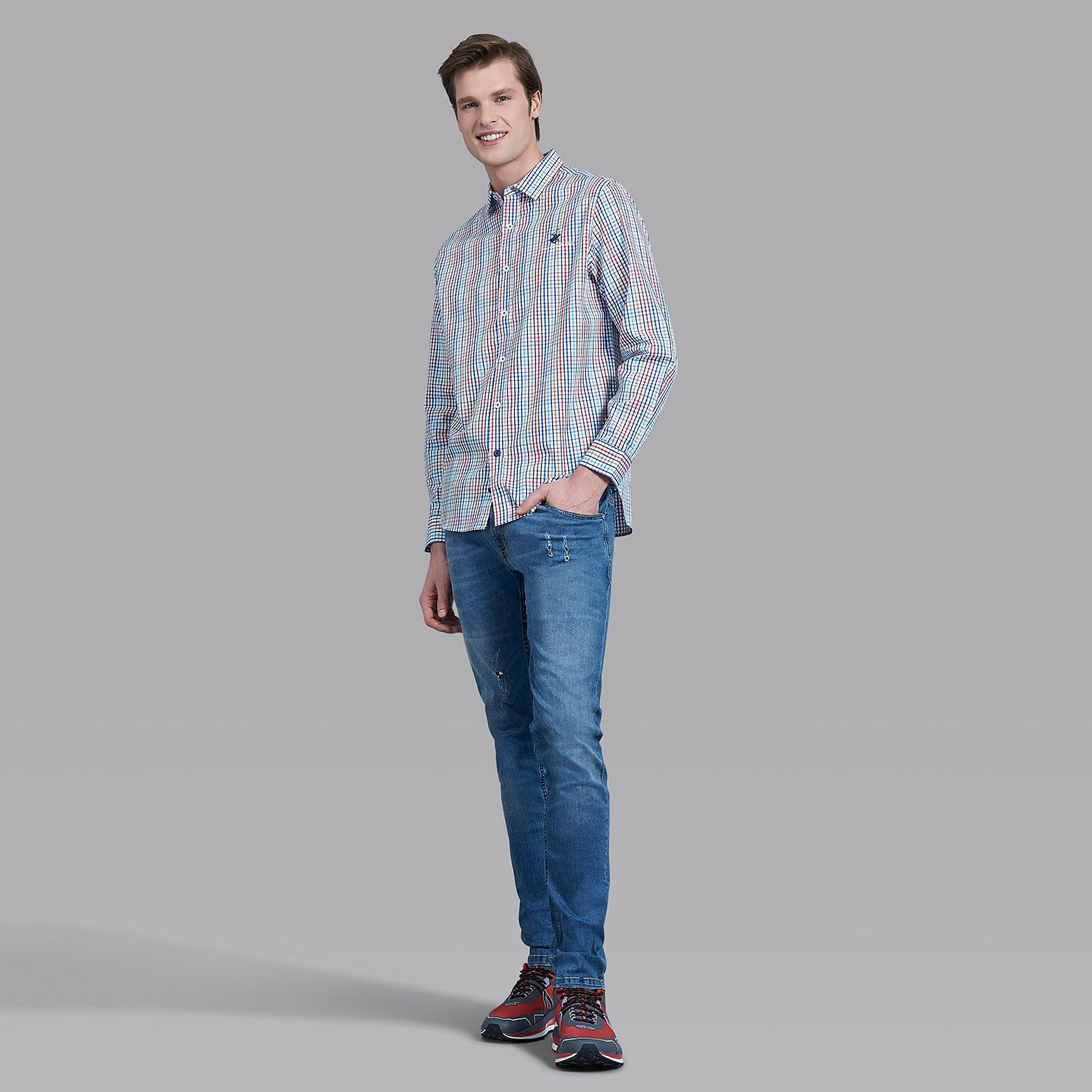 Beverly Hills Polo Club Men Multicolour Checked Collared Shirt-men-clothing-shirts-image-5