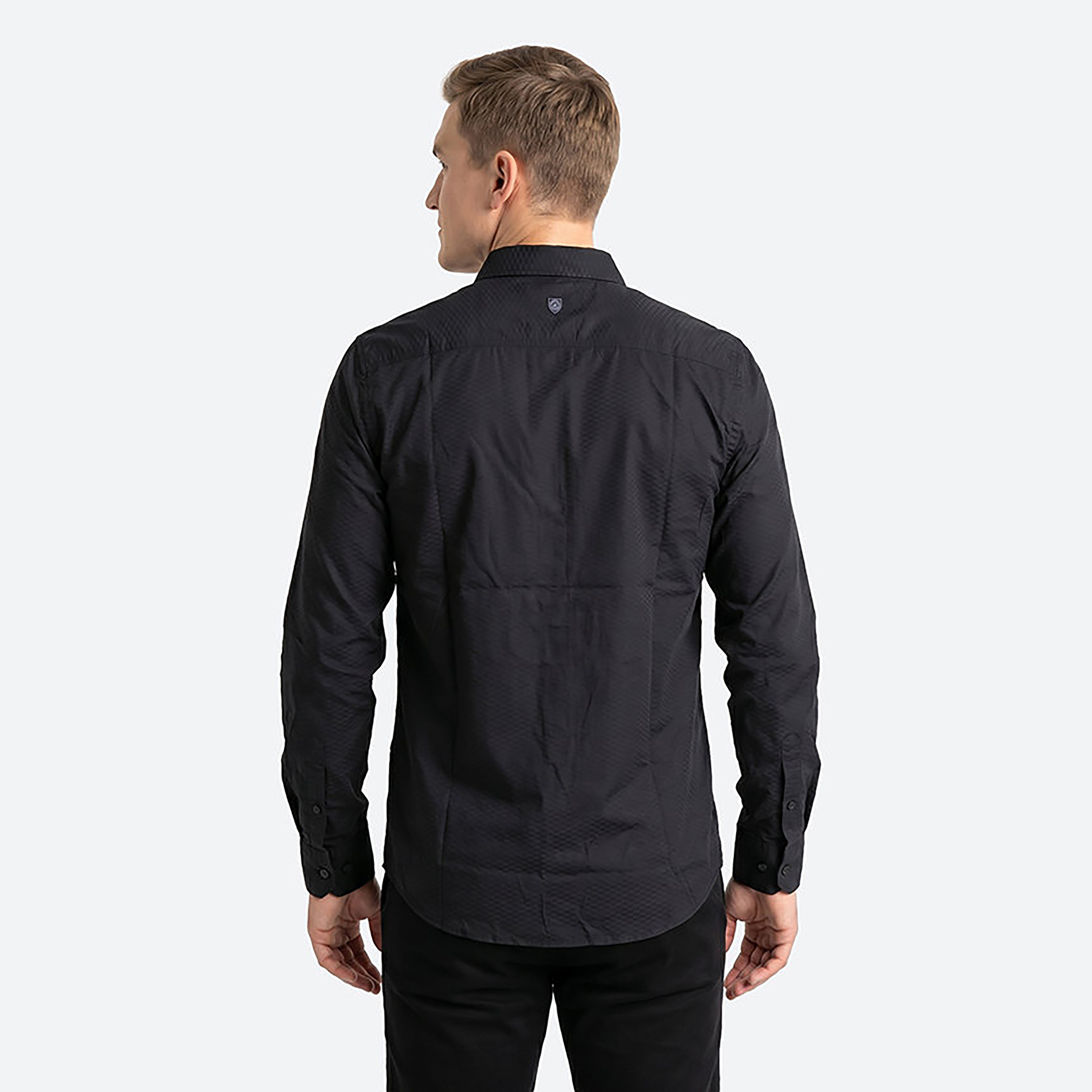 Beverly Hills Polo Club Regular Fit Textured Button-Down Collar Long Sleeves Men's Shirt-men-clothing-shirts-image-5