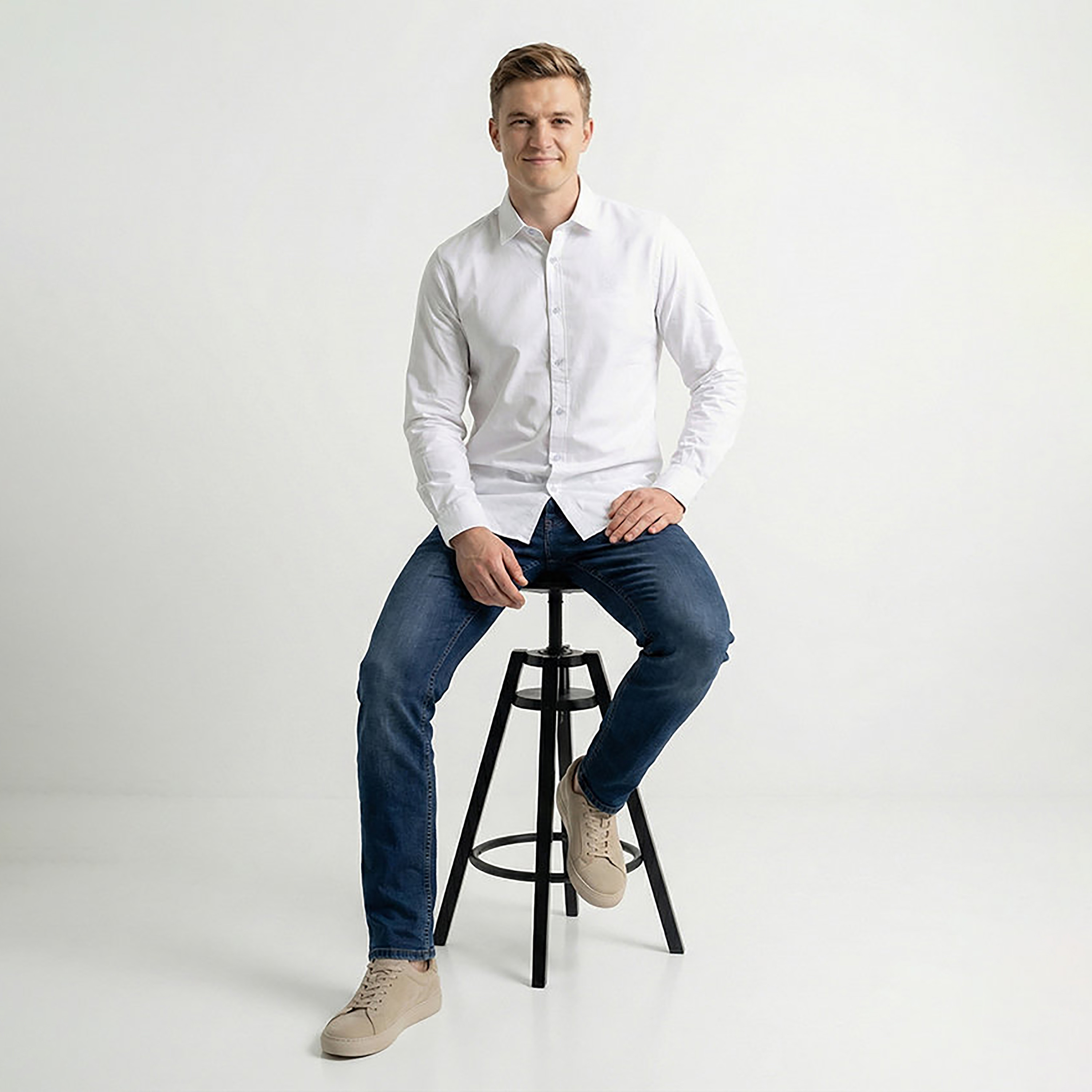 Beverly Hills Polo Club Regular Fit Textured Collared Long Sleeves Men's Shirt-men-clothing-shirts-image-2