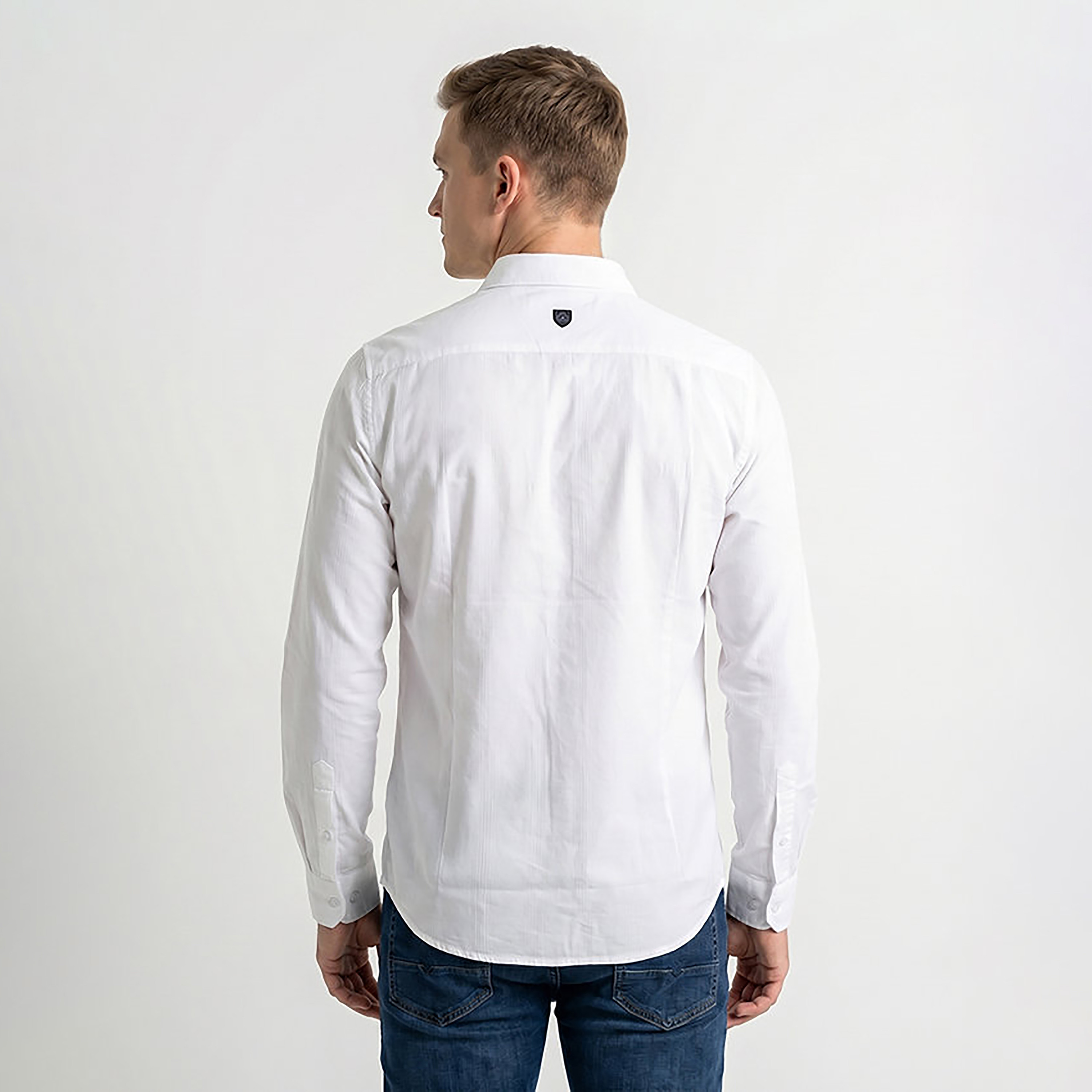 Beverly Hills Polo Club Regular Fit Textured Collared Long Sleeves Men's Shirt-men-clothing-shirts-image-5