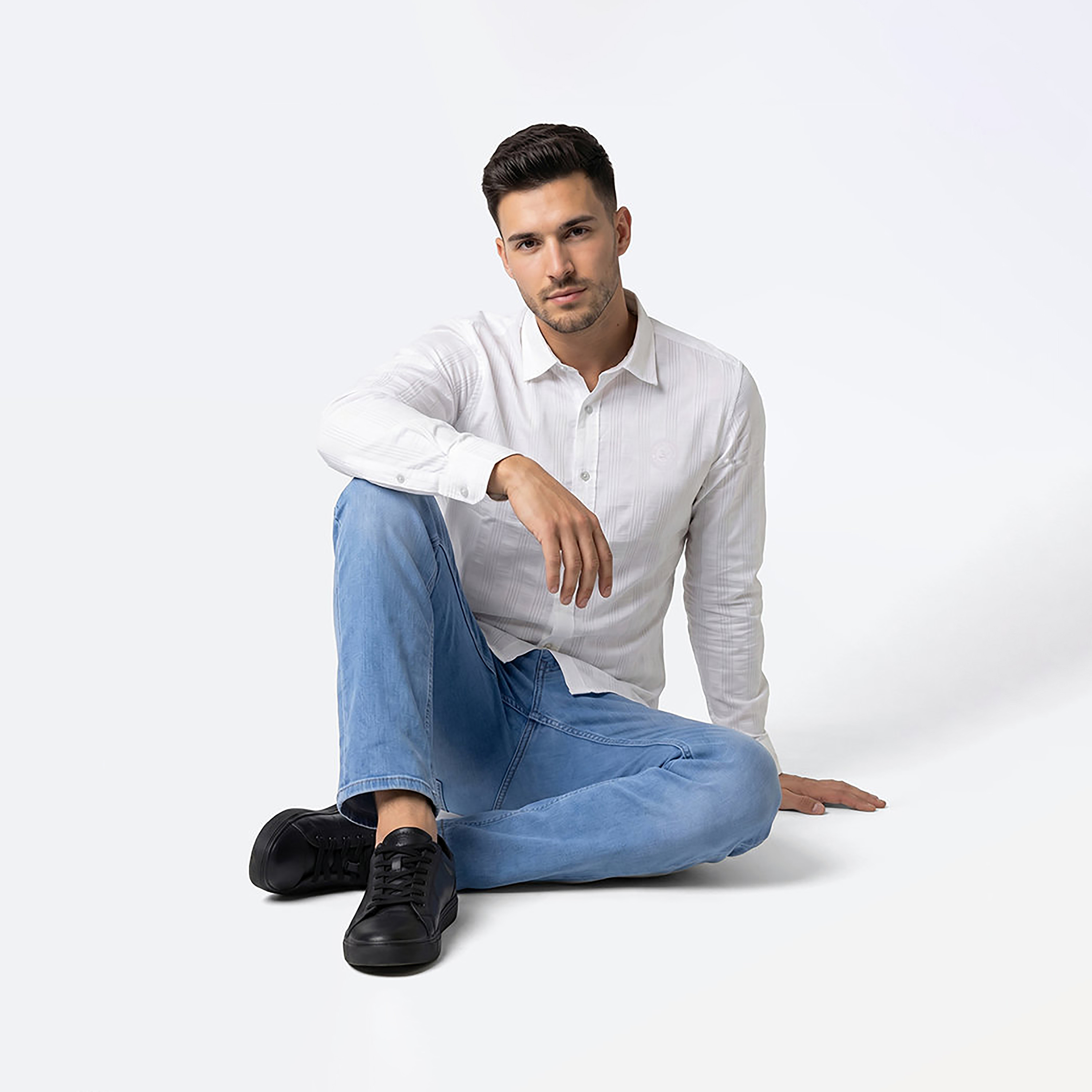 Beverly Hills Polo Club Regular Fit Striped Collared Long Sleeves Men's Shirt-men-clothing-shirts-image-2