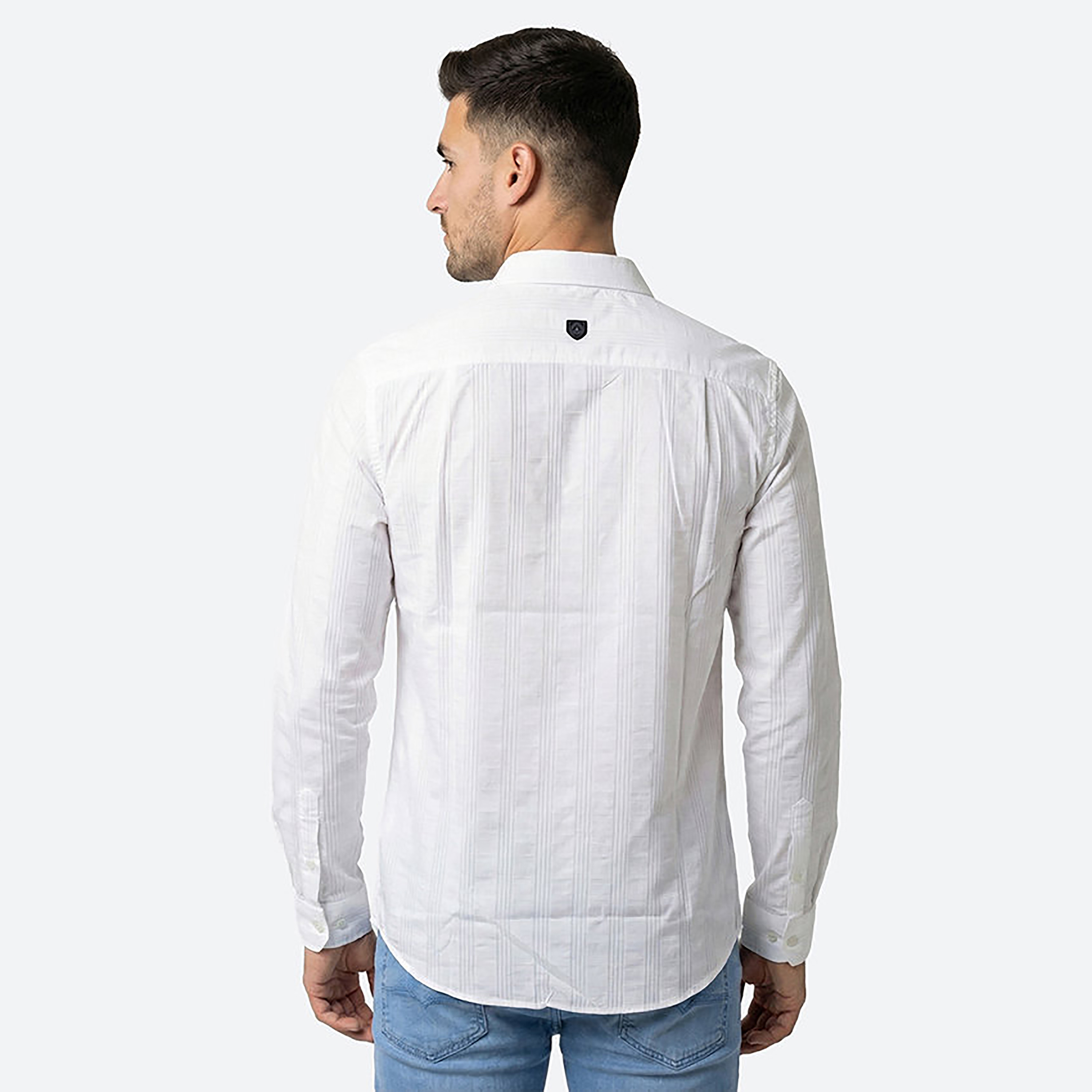 Beverly Hills Polo Club Regular Fit Striped Collared Long Sleeves Men's Shirt-men-clothing-shirts-image-5