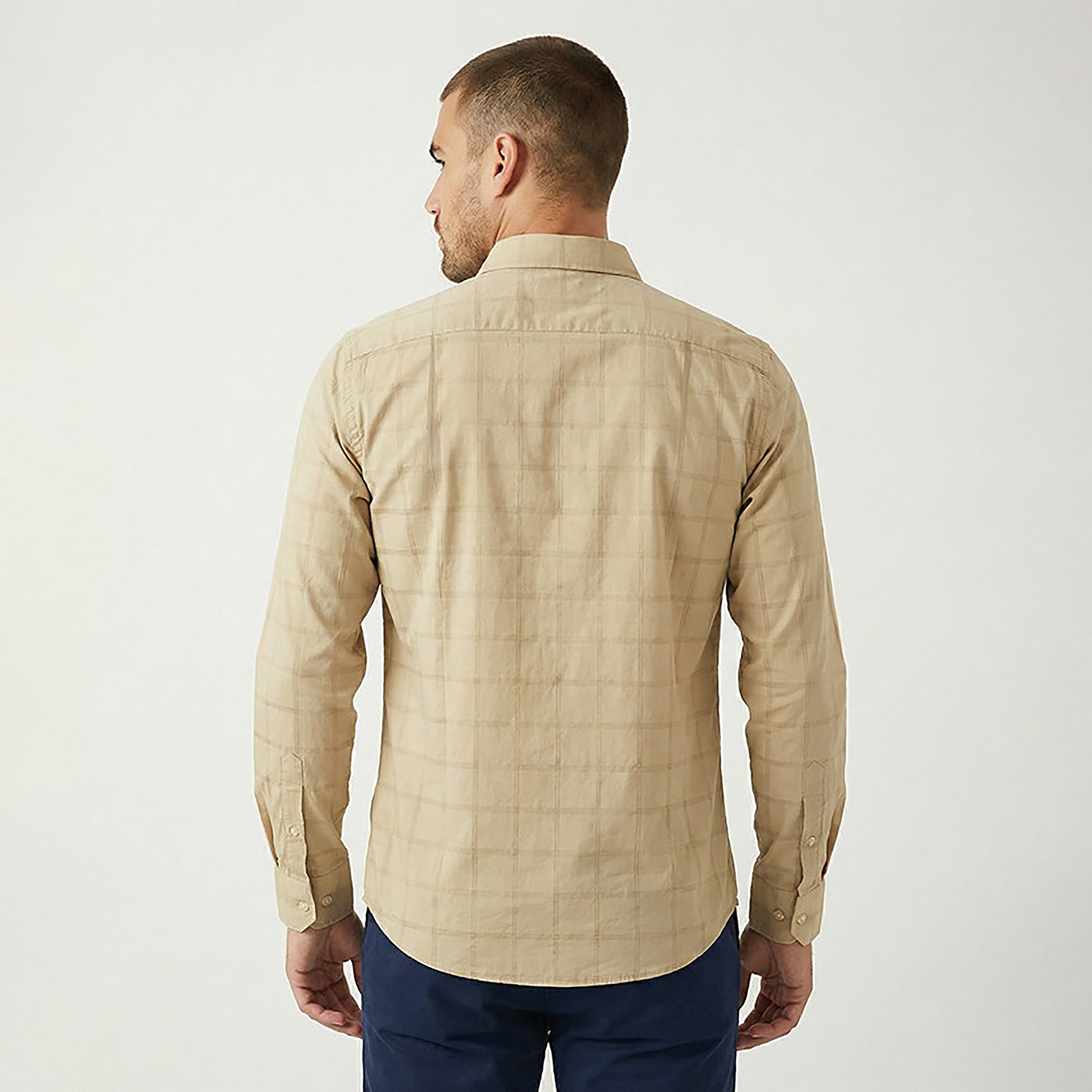 Beverly Hills Polo Club Regular Fit Checked Collared Long Sleeves Men's Shirt-men-clothing-shirts-image-5