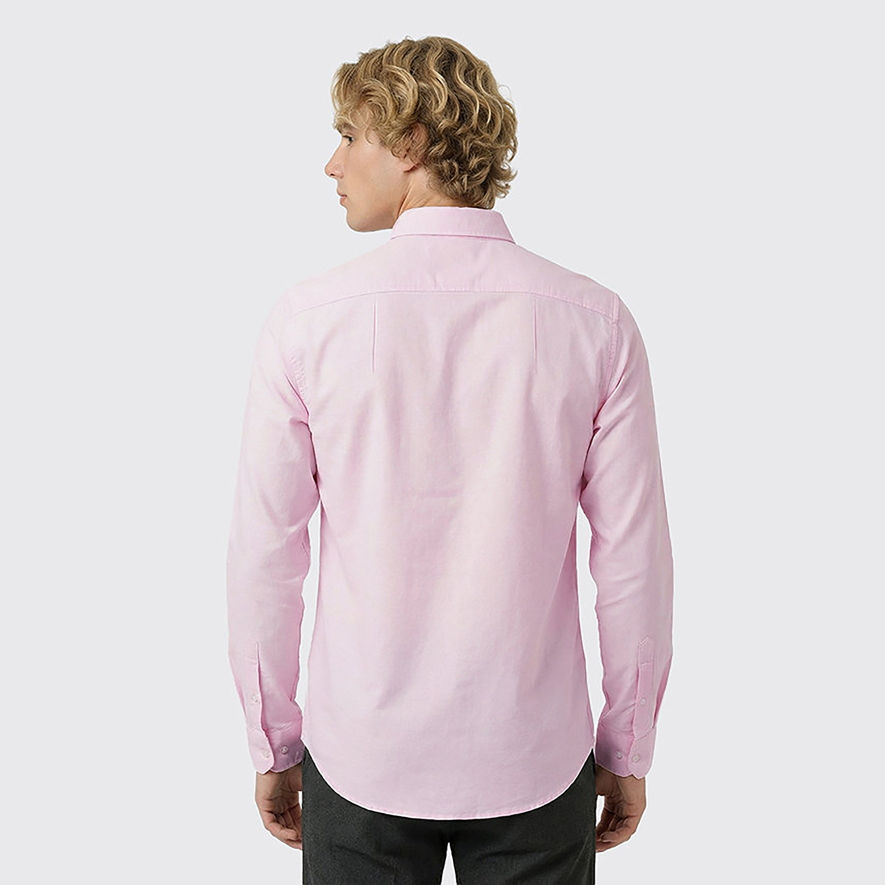 Beverly Hills Polo Club Regular Fit Plain Button-Down Collar Long Sleeves Men's Shirt-men-clothing-shirts-image-5