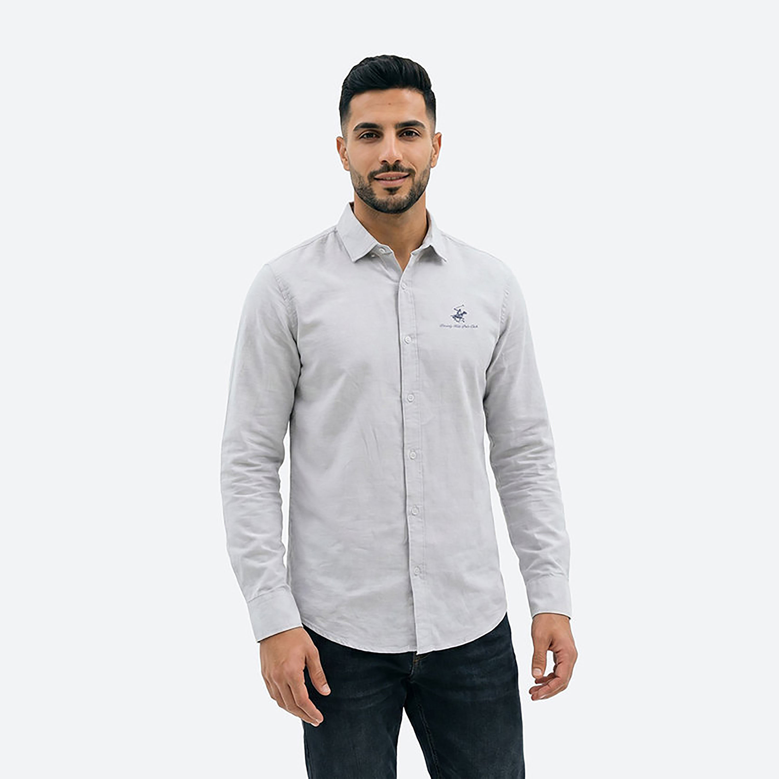 Beverly Hills Polo Club Regular Fit Checked Collared Long Sleeves Men's Shirt-men-clothing-shirts-image-1