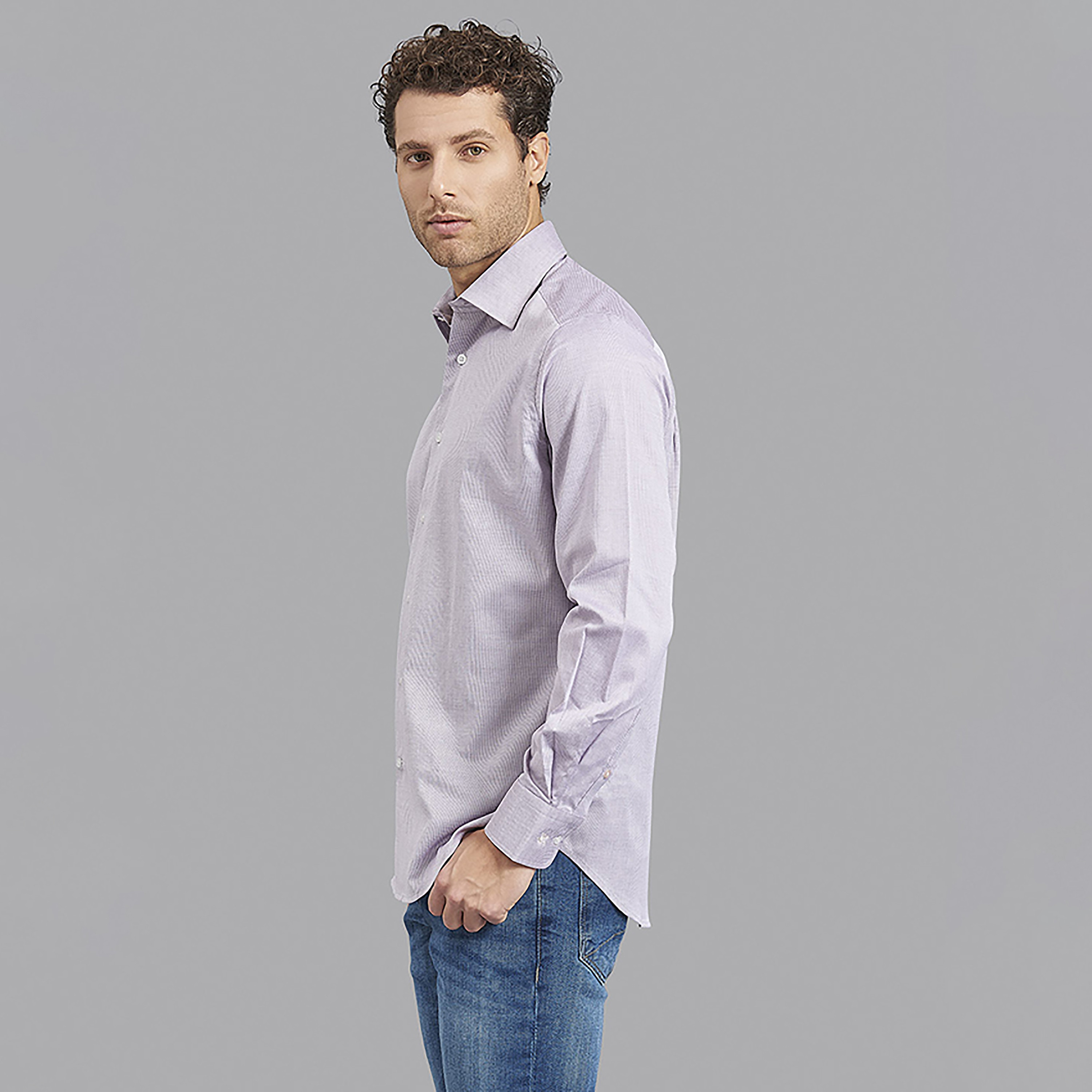 Beverly Hills Polo Club Men's Plain Collared Long Sleeve Shirt-men-clothing-shirts-image-2