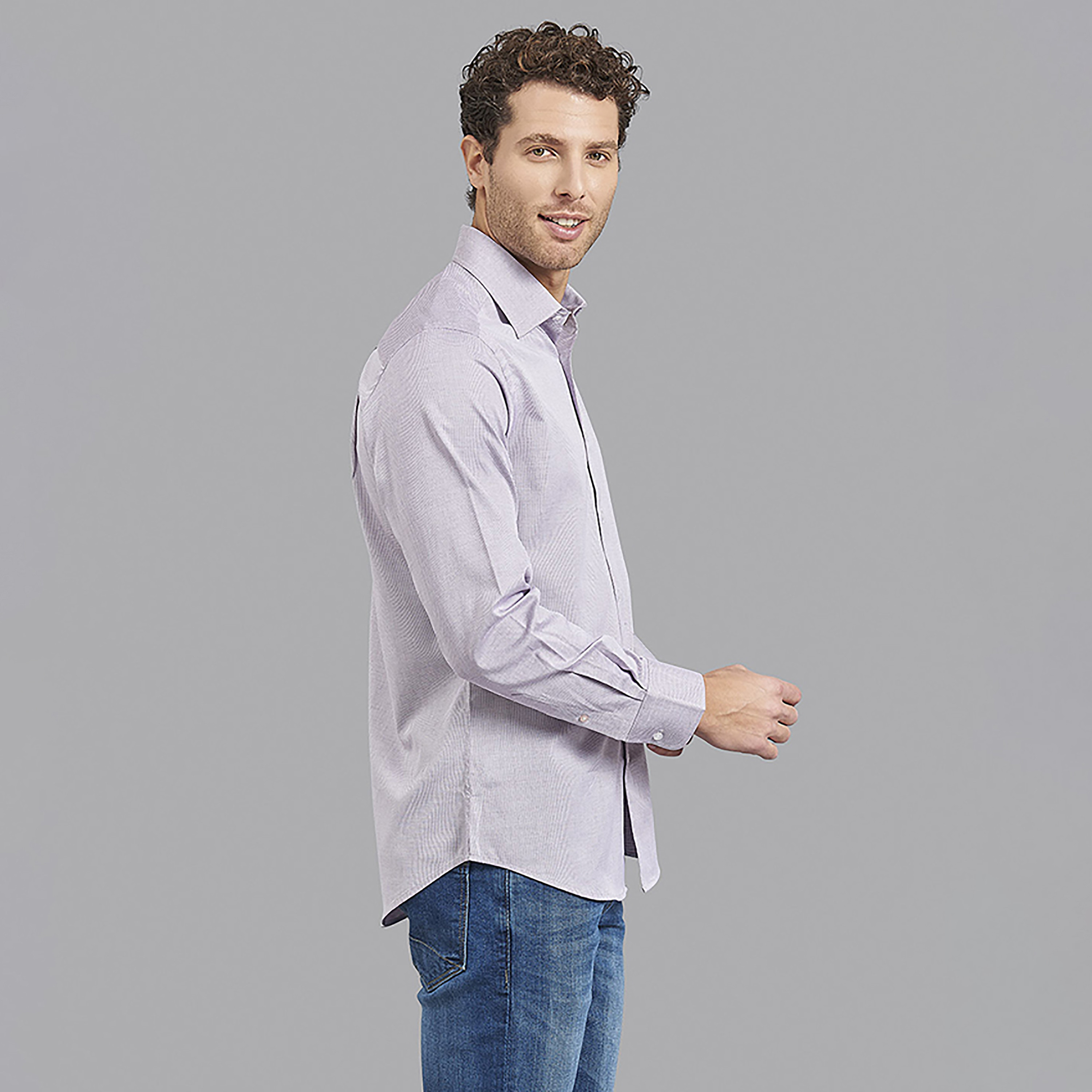 Beverly Hills Polo Club Men's Plain Collared Long Sleeve Shirt-men-clothing-shirts-image-3