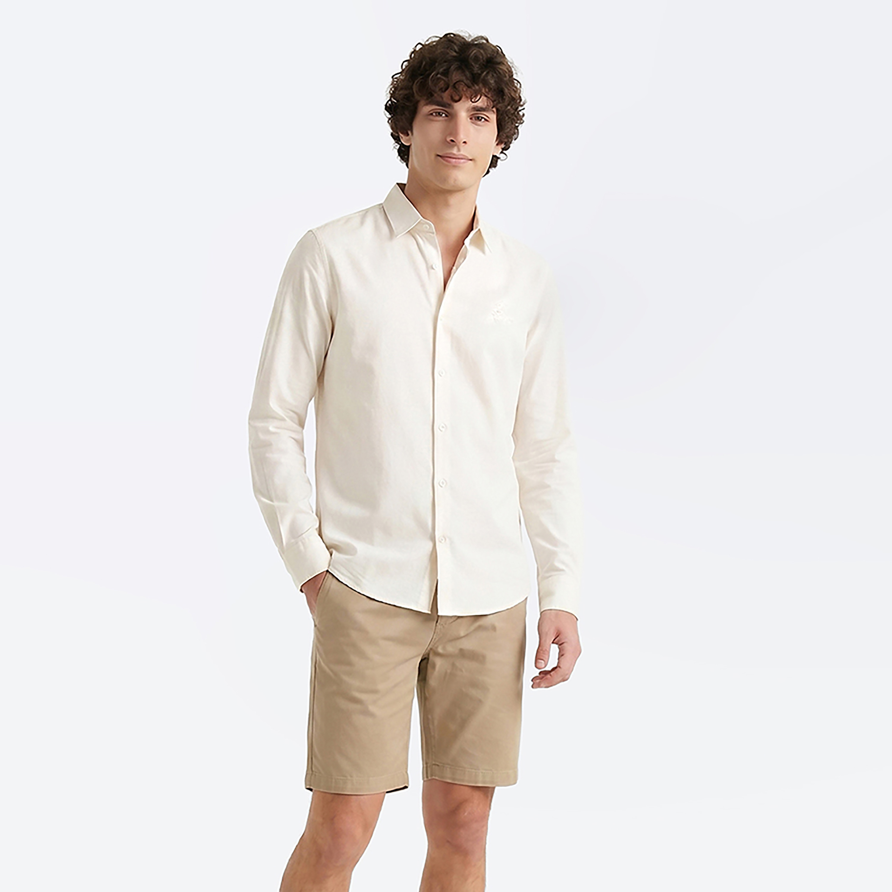 قميص للرجال بسيط بقصة منتظمة وياقة وأكمام طويلة من بيفرلي هيلز بولو كلوب-men-clothing-shirts-image-3