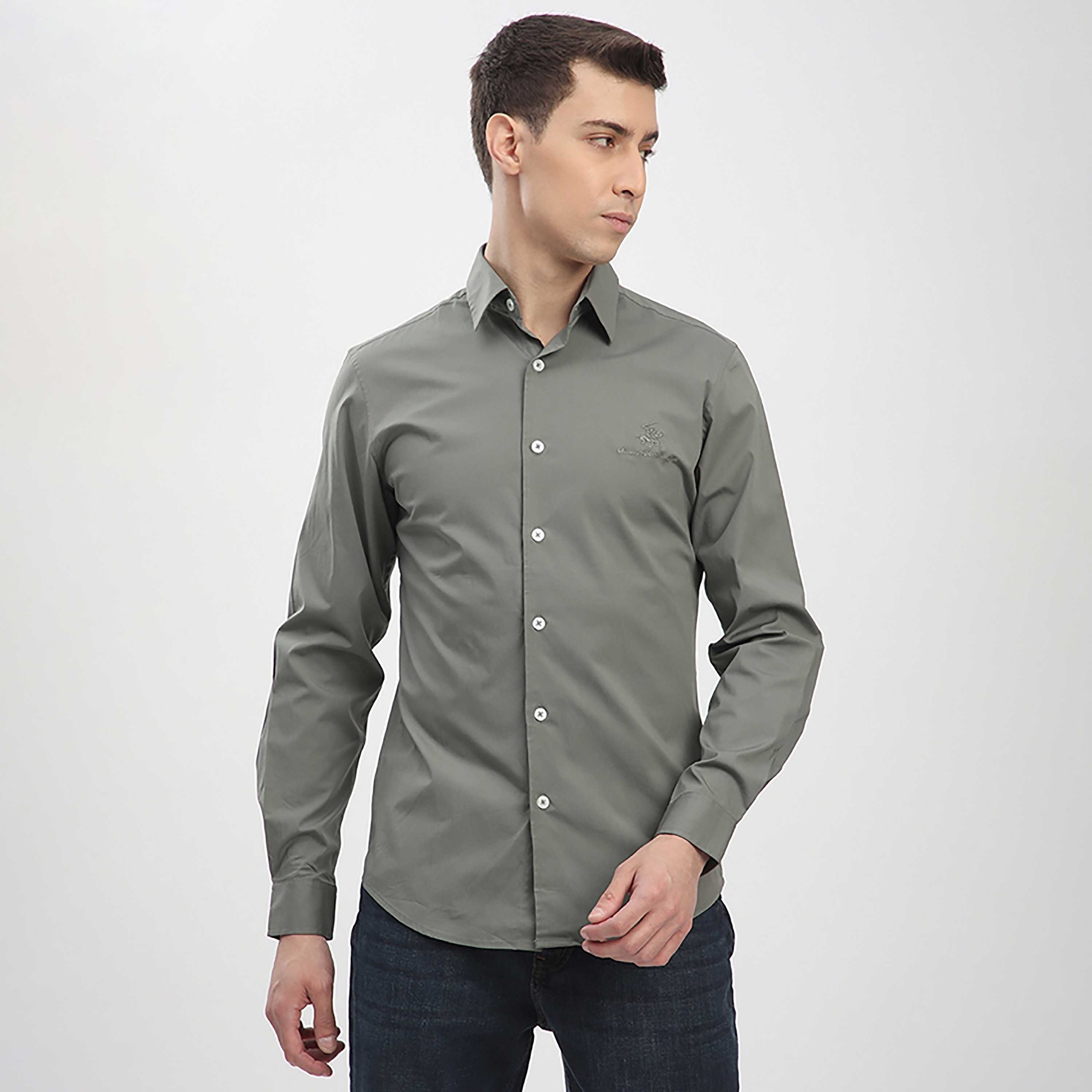 Beverly Hills Polo Club Regular Fit Plain Spread Collar Long Sleeves Men's Shirt-men-clothing-shirts-image-1