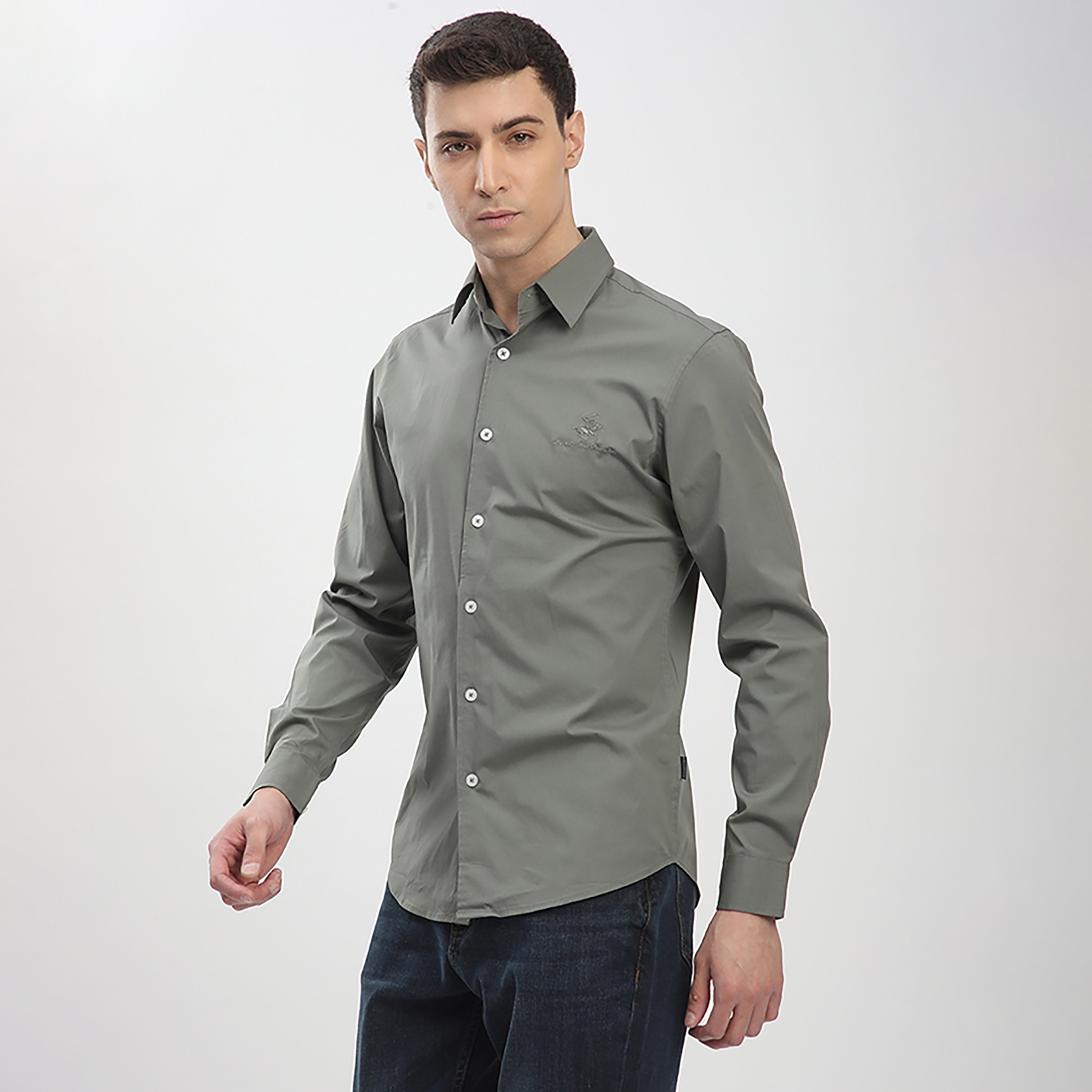 Beverly Hills Polo Club Regular Fit Plain Spread Collar Long Sleeves Men's Shirt-men-clothing-shirts-image-2