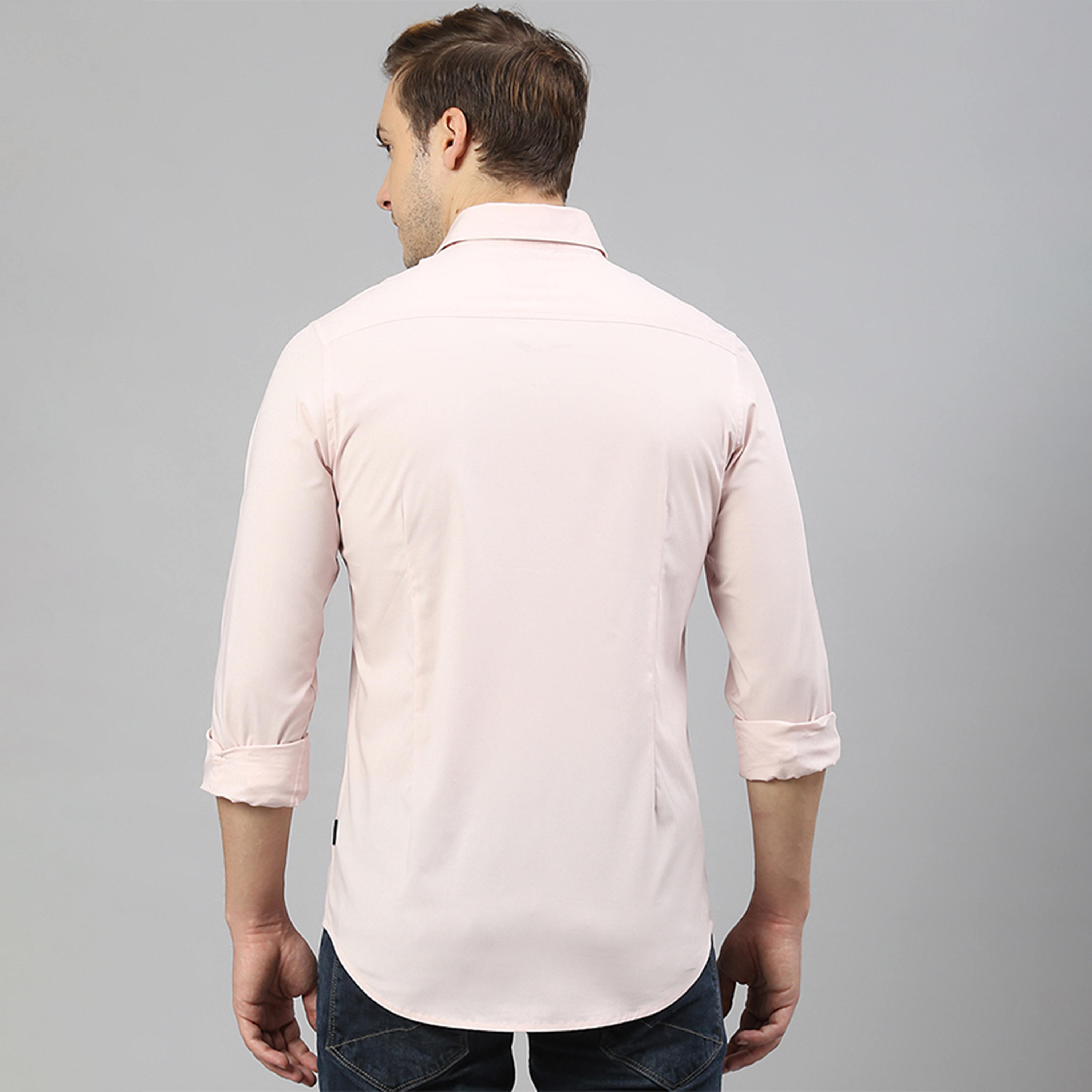 قميص من بيفرلي هيلز بولو كلوب بأكمام طويلة وياقة كلاسيكية سادة ذو ريجولار فيت-men-clothing-shirts-image-4