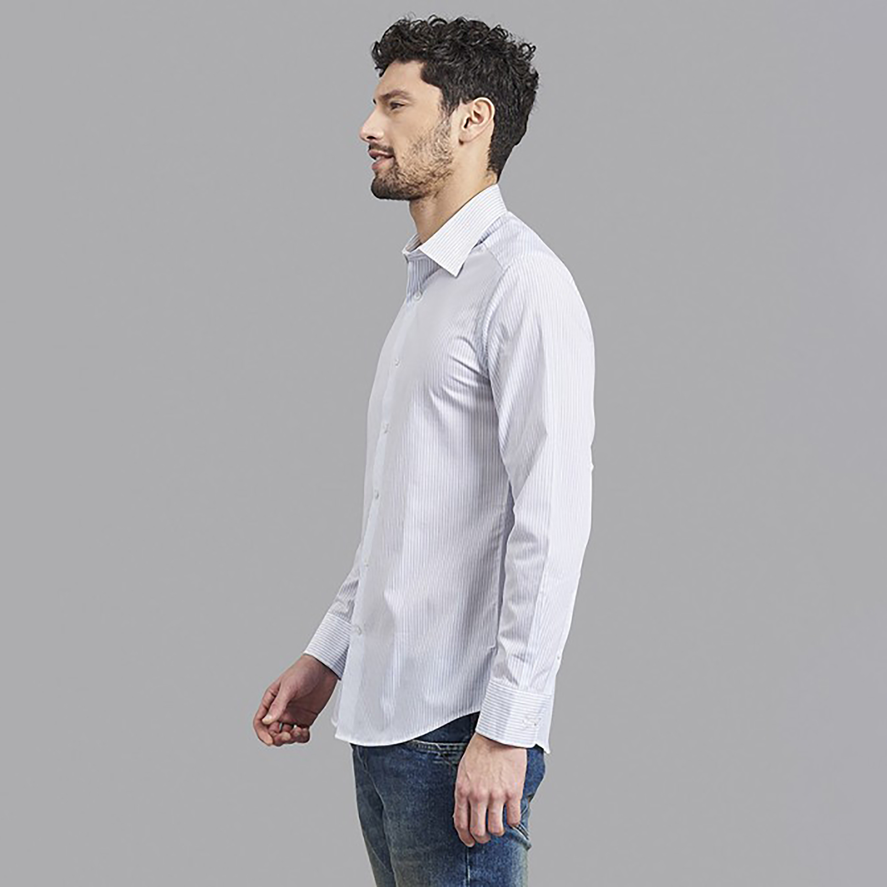 بيفرلي هيلز بولو كلوب-  قميص رجالي مخطط بأكمام طويلة وياقة-men-clothing-shirts-image-2