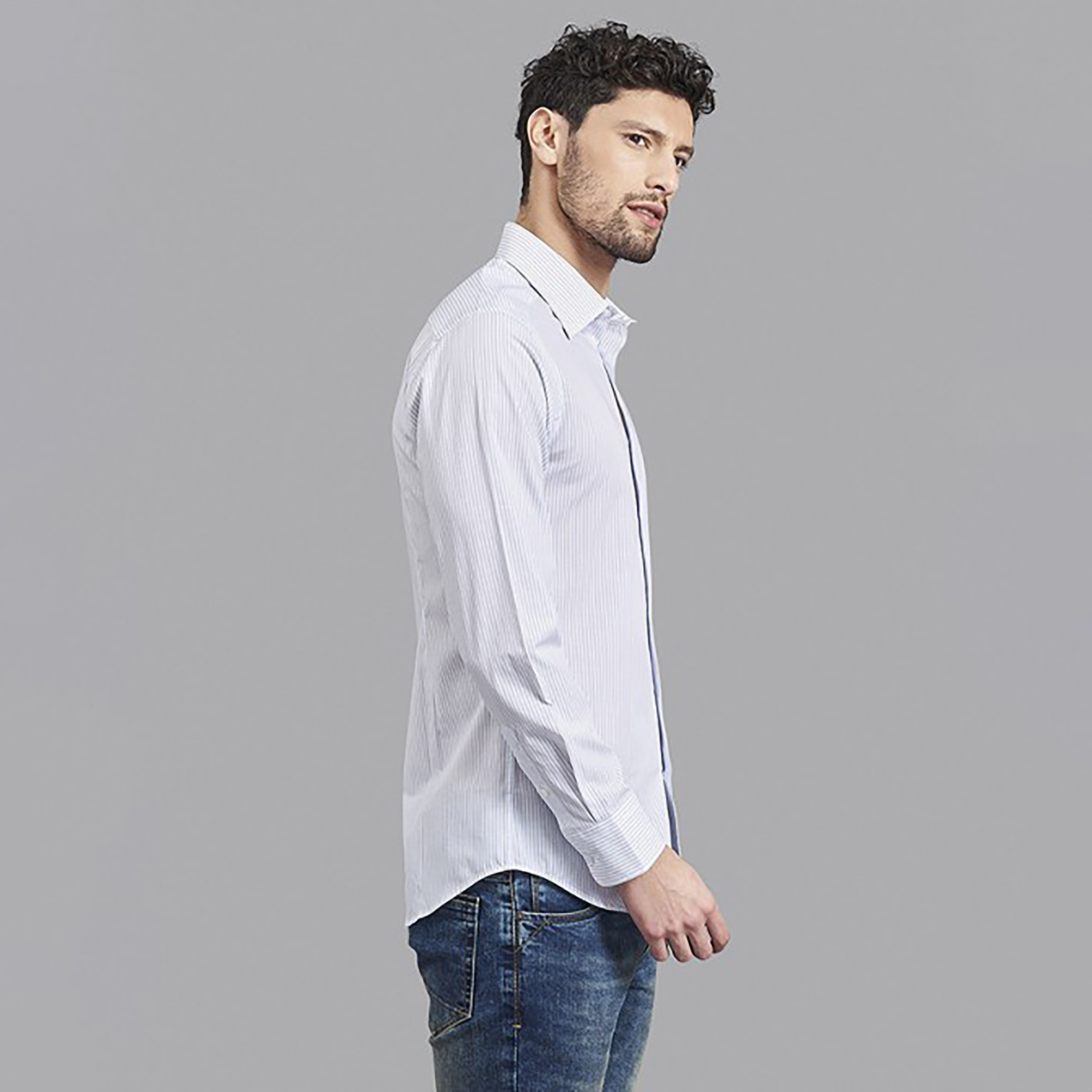 بيفرلي هيلز بولو كلوب-  قميص رجالي مخطط بأكمام طويلة وياقة-men-clothing-shirts-image-3