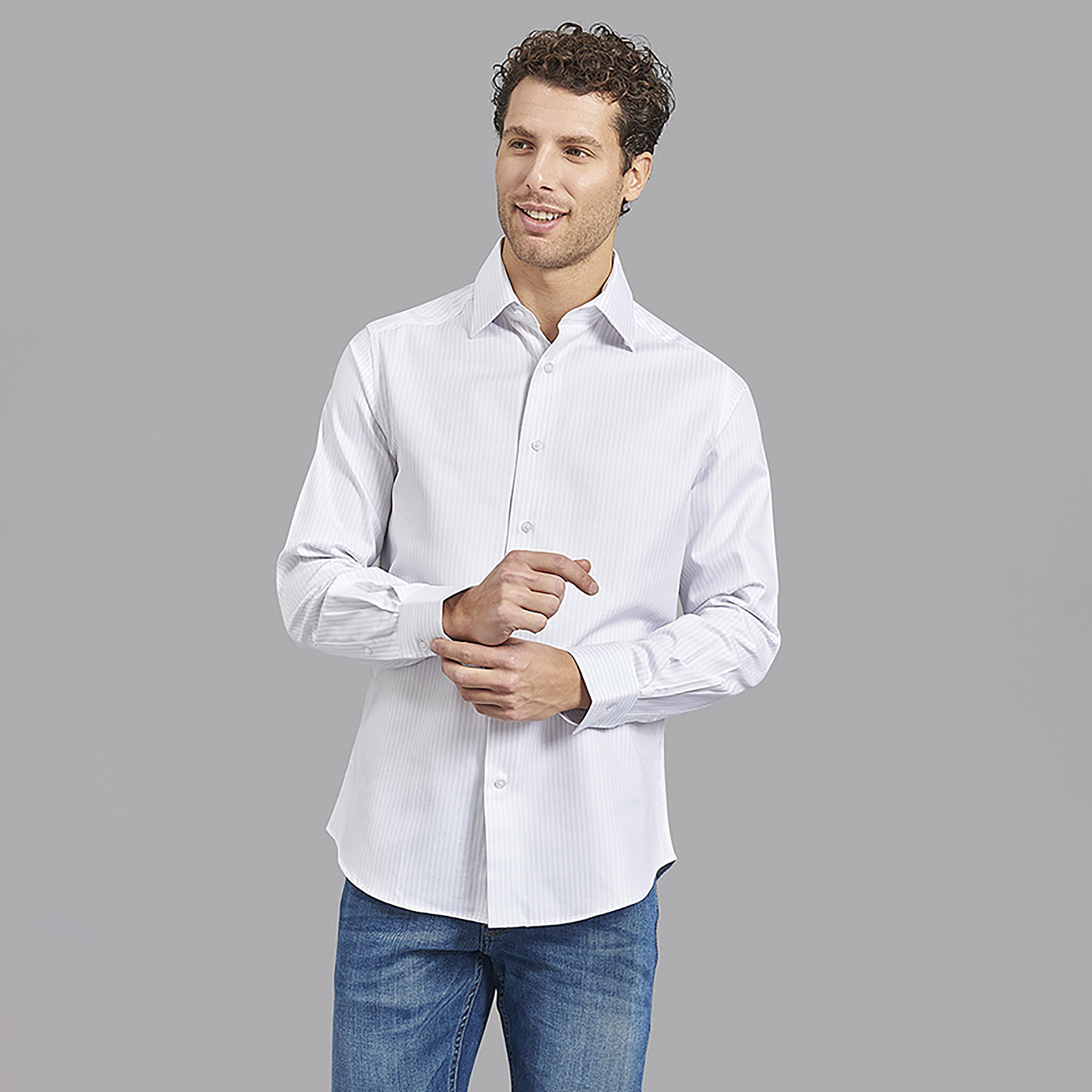 Beverly Hills Polo Club Striped Collared Long Sleeves Shirt-men-clothing-shirts-image-1