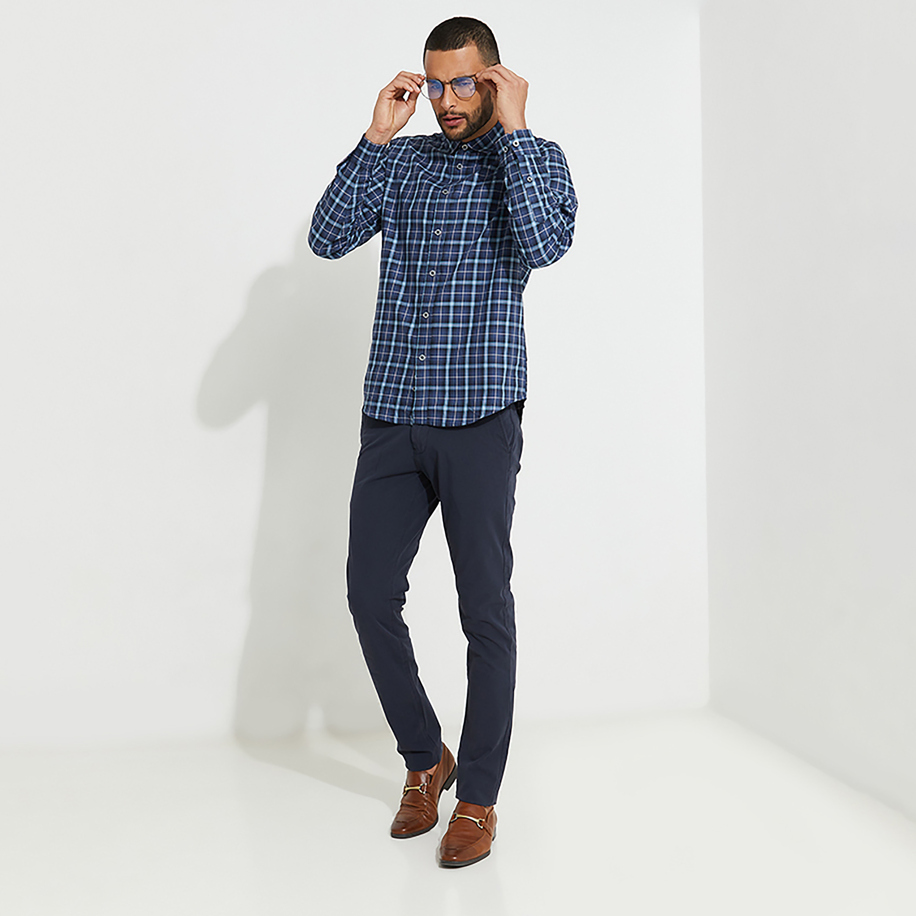 Beverly Hills Polo Club Checked Long Sleeves Casual Shirt-men-clothing-shirts-image-2