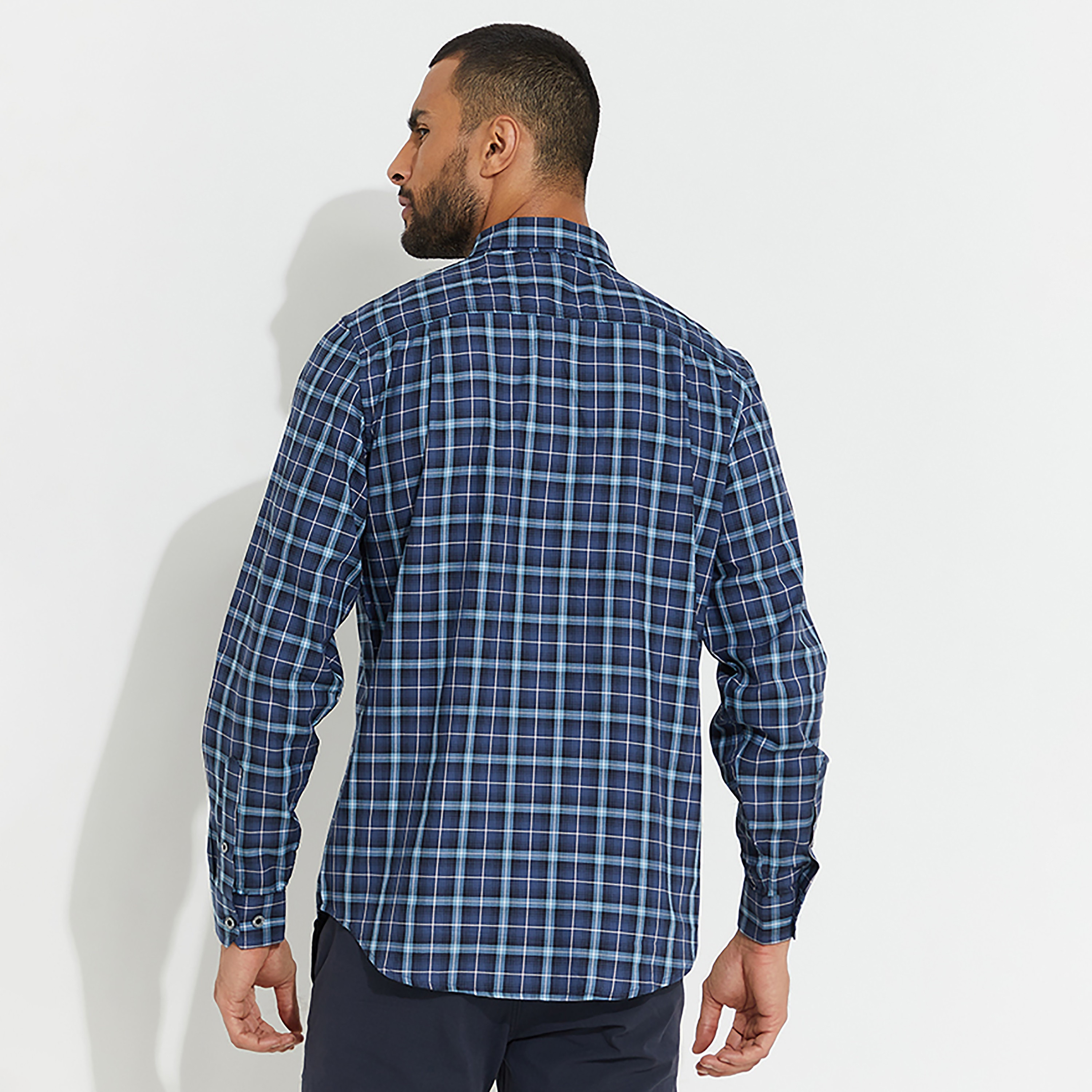Beverly Hills Polo Club Checked Long Sleeves Casual Shirt-men-clothing-shirts-image-4