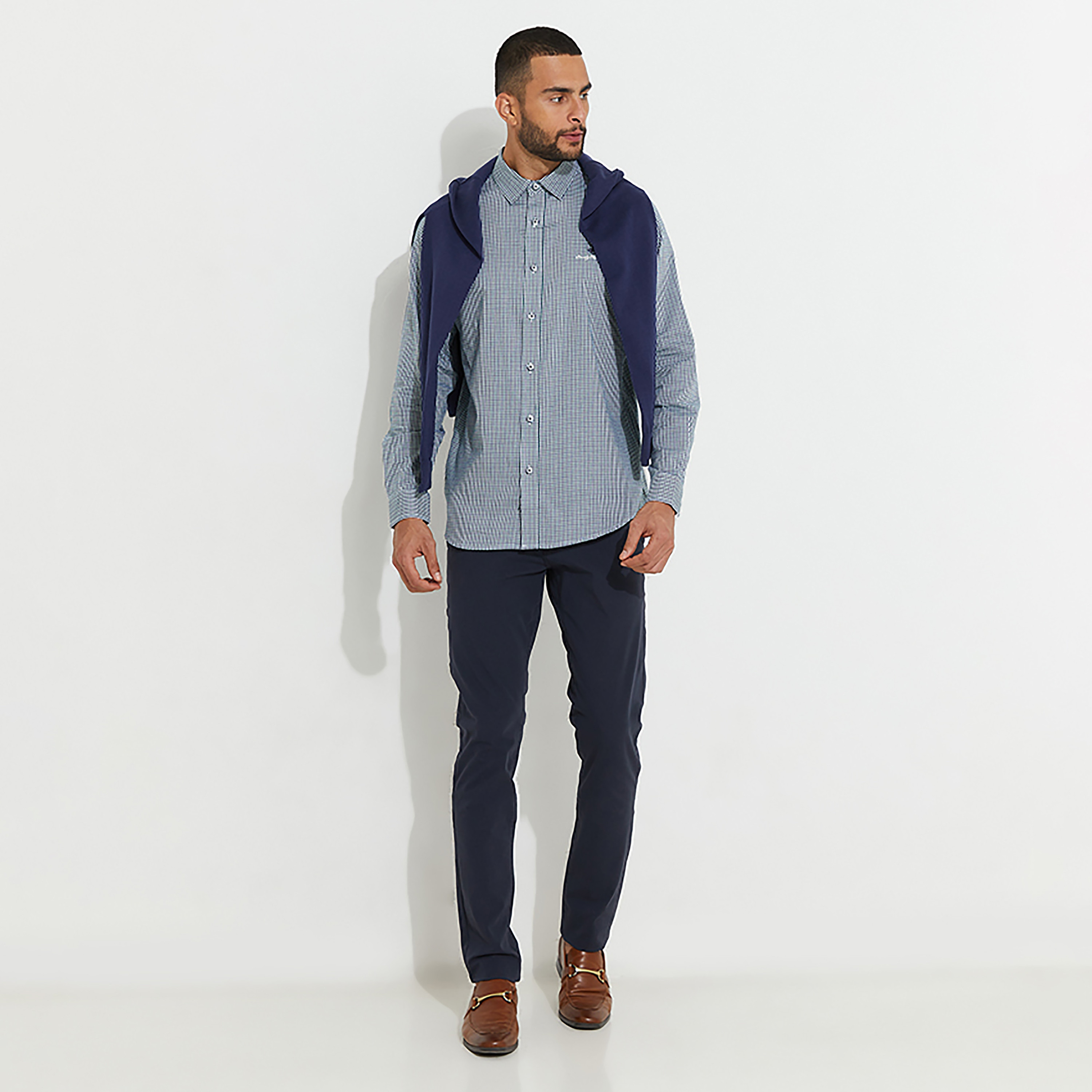 Beverly Hills Polo Club Checked Collared Long Sleeves Casual Shirt-men-clothing-shirts-image-2