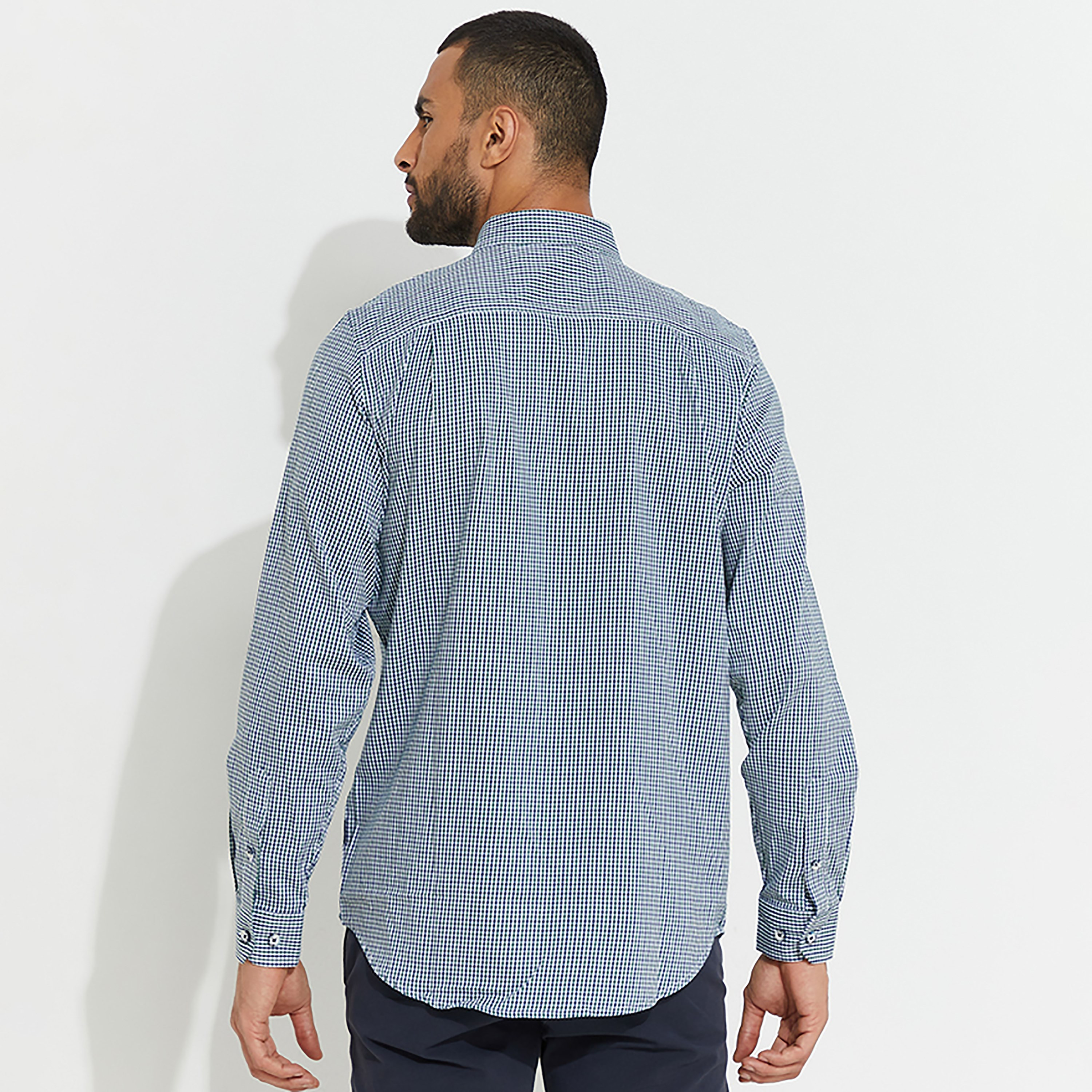 Beverly Hills Polo Club Checked Collared Long Sleeves Casual Shirt-men-clothing-shirts-image-4
