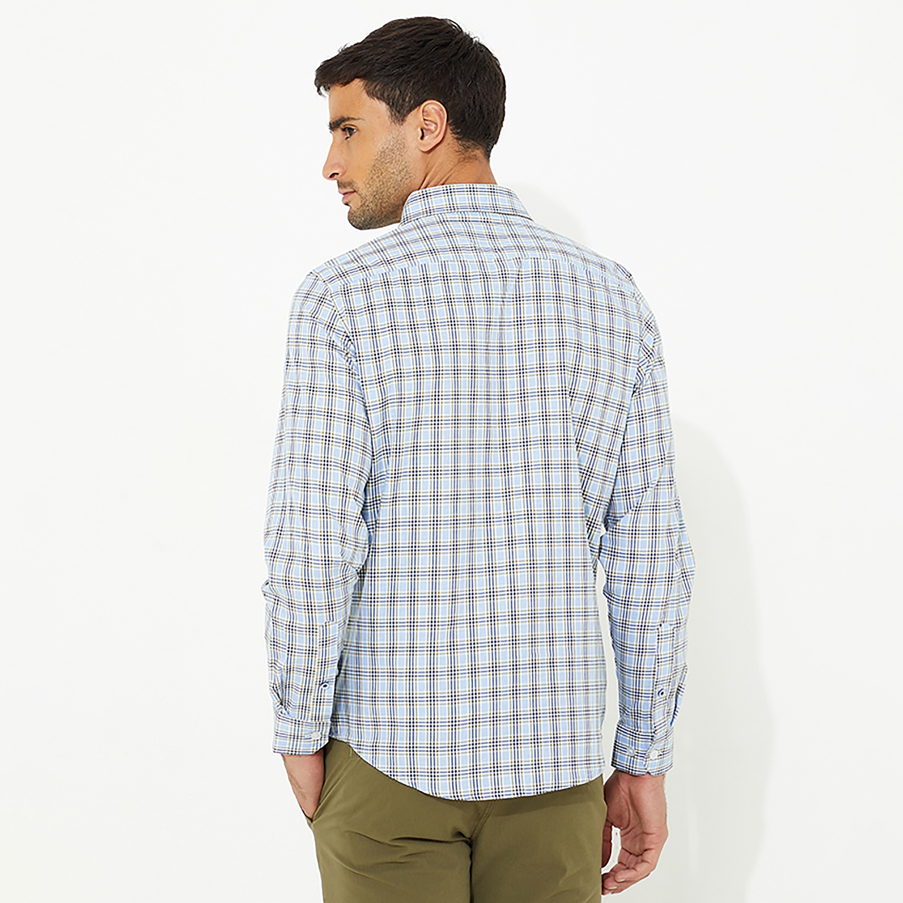 Beverly Hills Polo Club Textured Collared Long Sleeves Casual Shirt-men-clothing-shirts-image-4