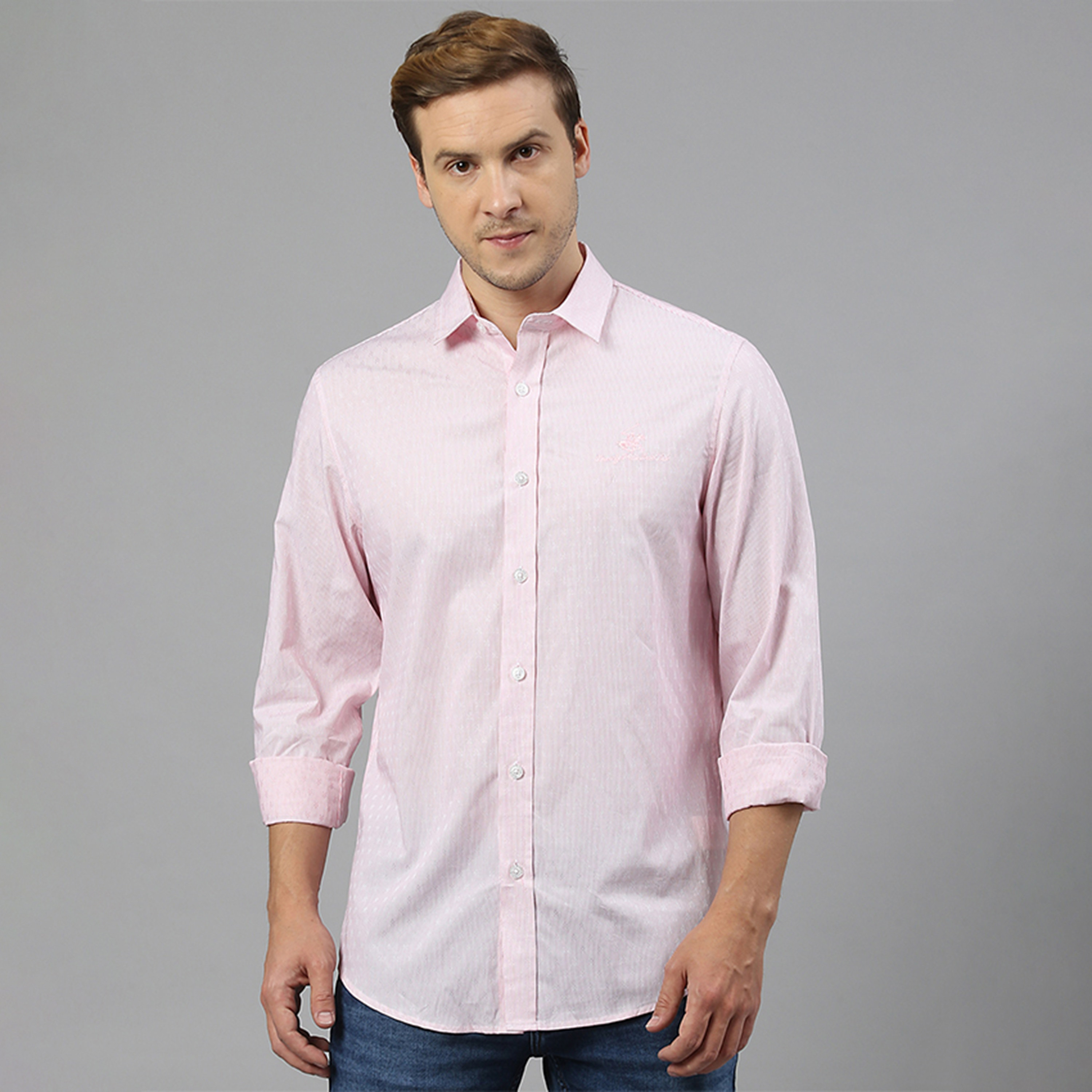 قميص من بيفرلي هيلز بولو كلوب بأكمام طويلة وياقة كلاسيكية مطبوعة ذو ريجولار فيت-men-clothing-shirts-image-1