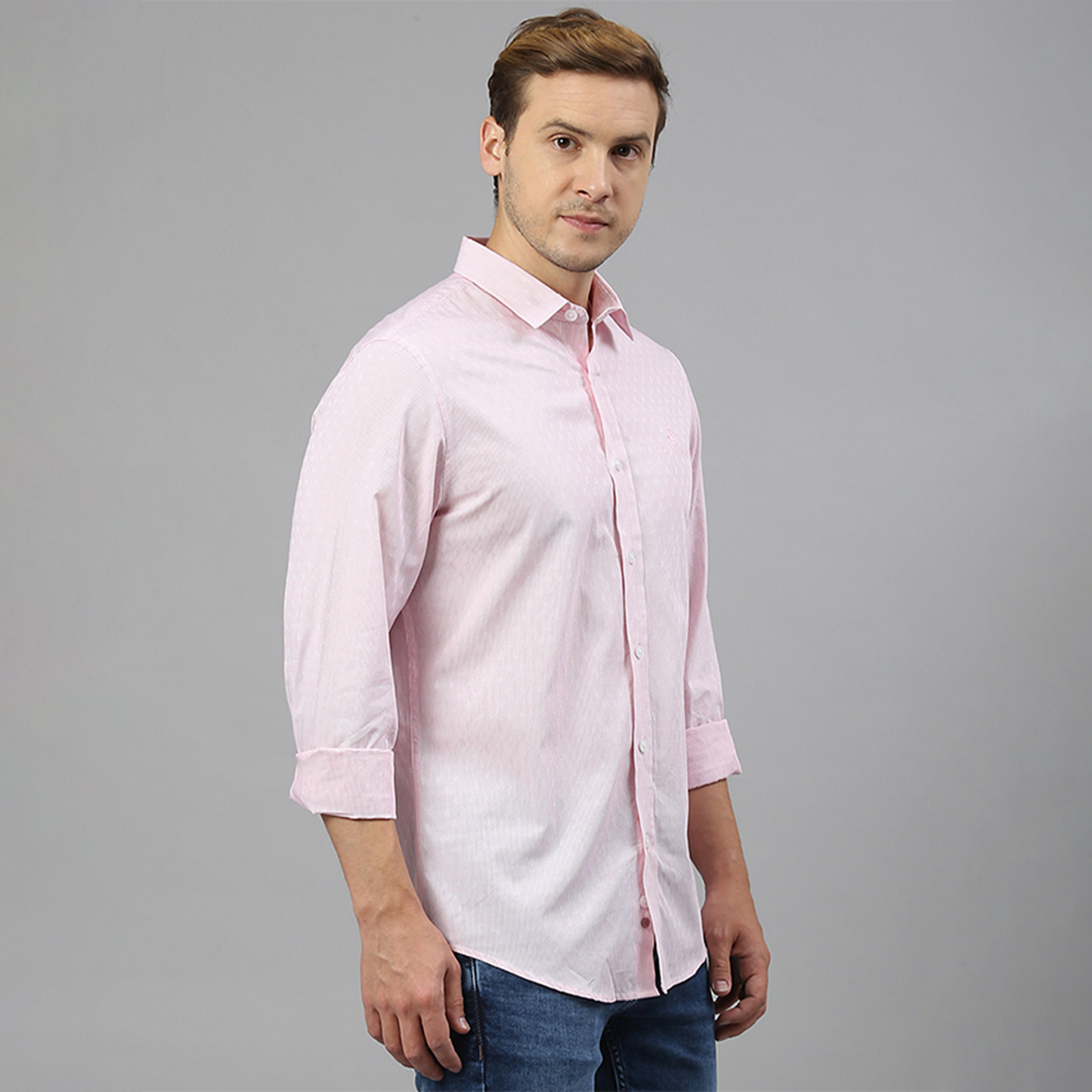 قميص من بيفرلي هيلز بولو كلوب بأكمام طويلة وياقة كلاسيكية مطبوعة ذو ريجولار فيت-men-clothing-shirts-image-3