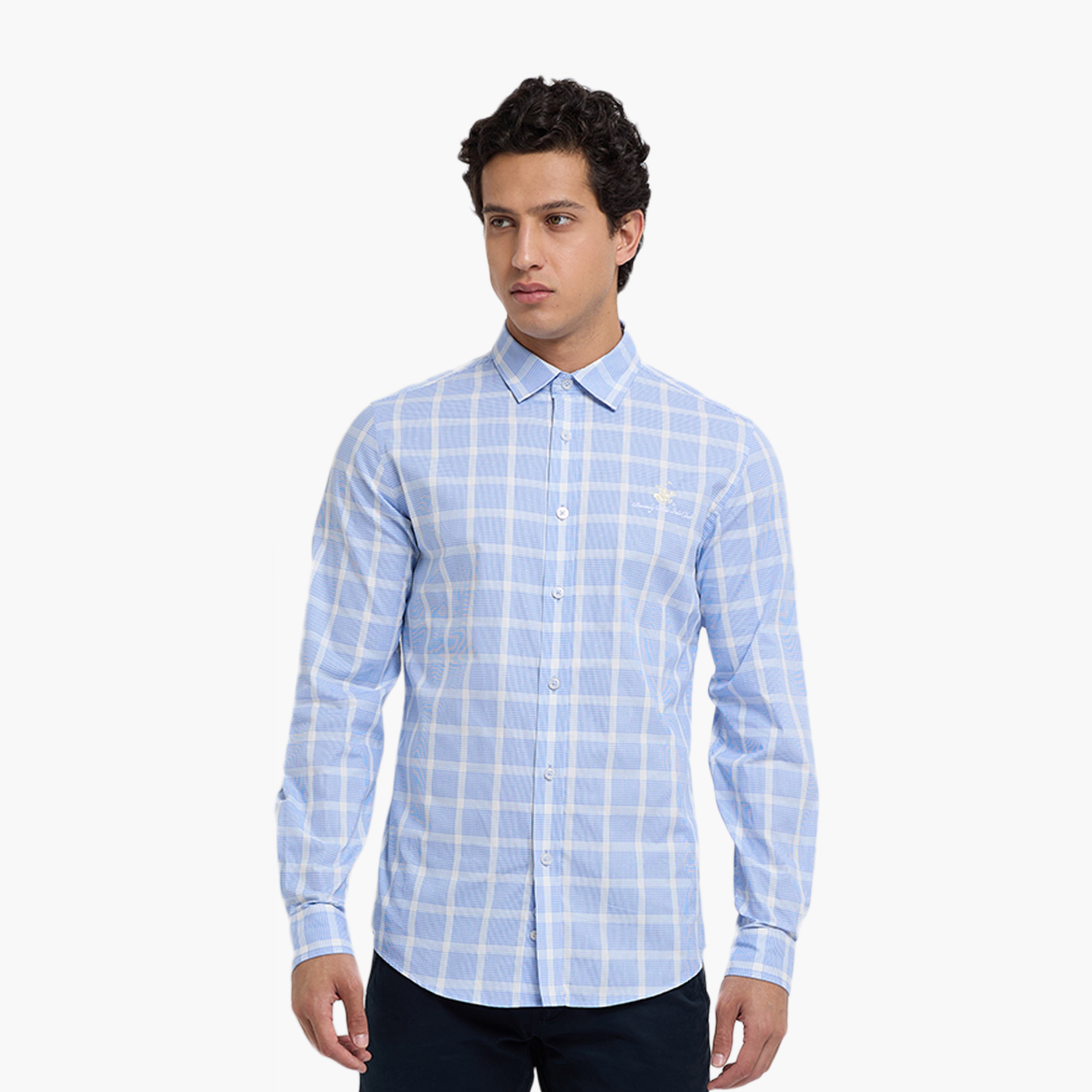 قميص رجالي بقصة عادية وياقة منبسطة وأكمام طويلة من بيفرلي هيلز بولو كلوب-men-clothing-shirts-image-1