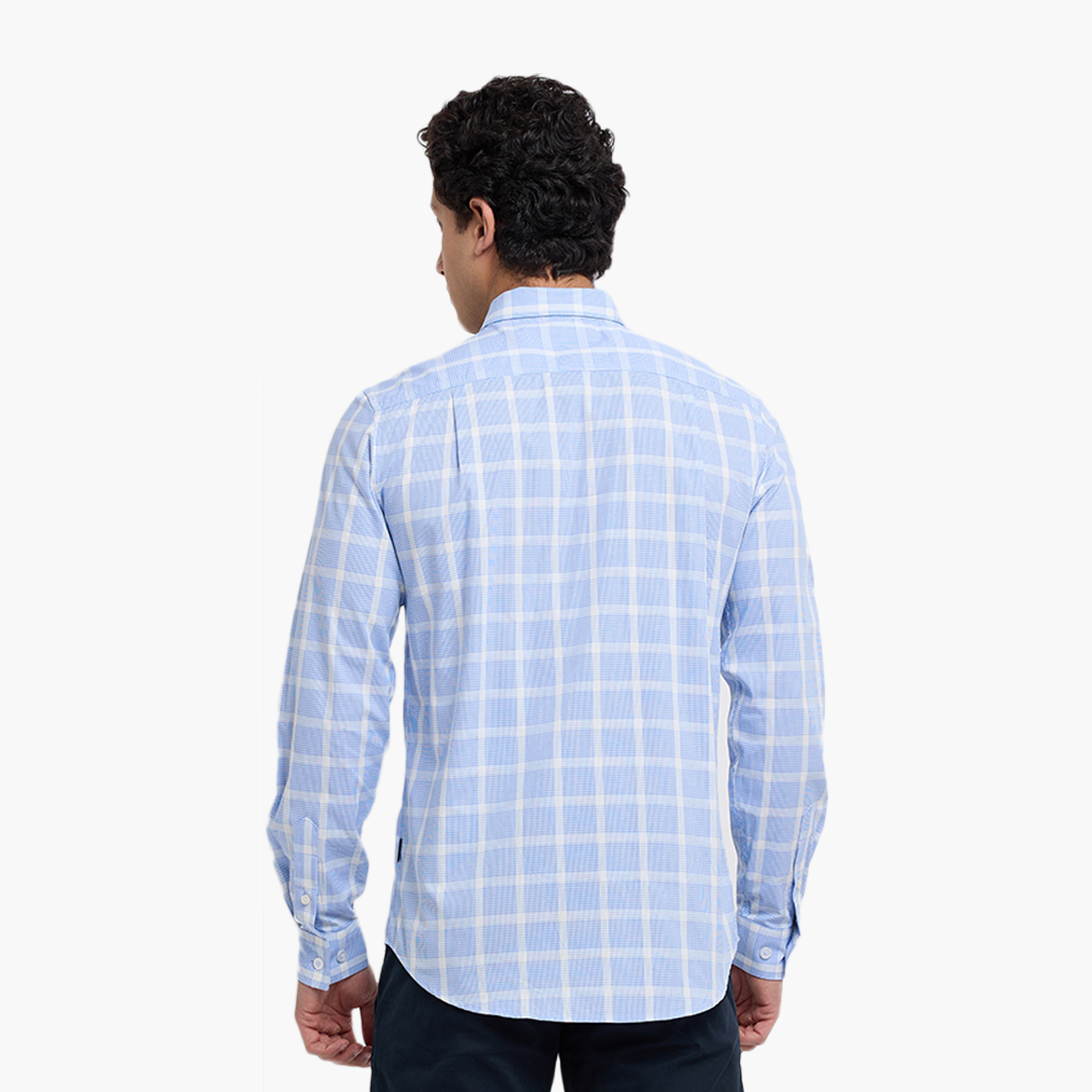 Beverly Hills Polo Club Regular Fit Checked Spread Collar Long Sleeves Men's Shirt-men-clothing-shirts-image-4