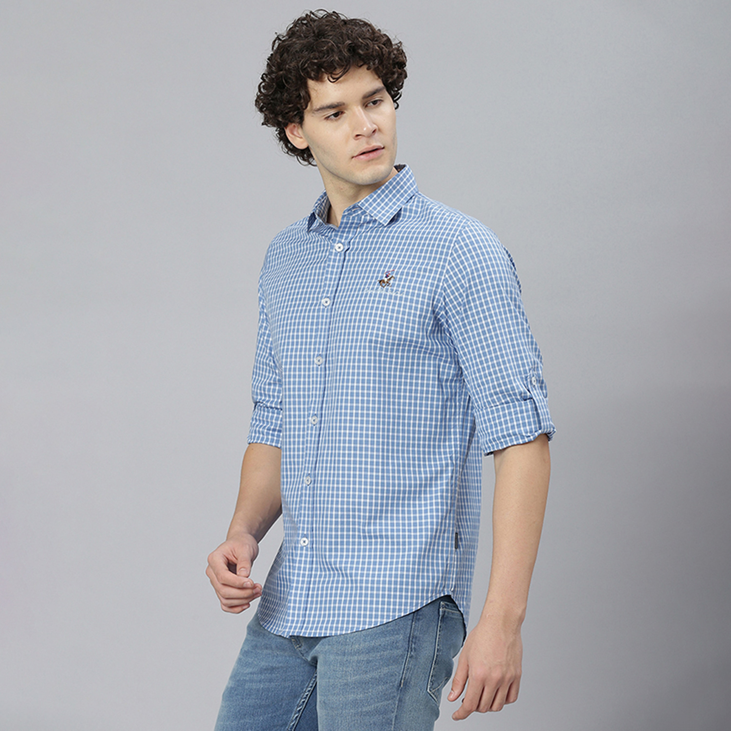 قميص من بيفرلي هيلز بولو كلوب بأكمام طويلة وياقة مربعة كلاسيكية ذو ريجولار فيت-men-clothing-shirts-image-2