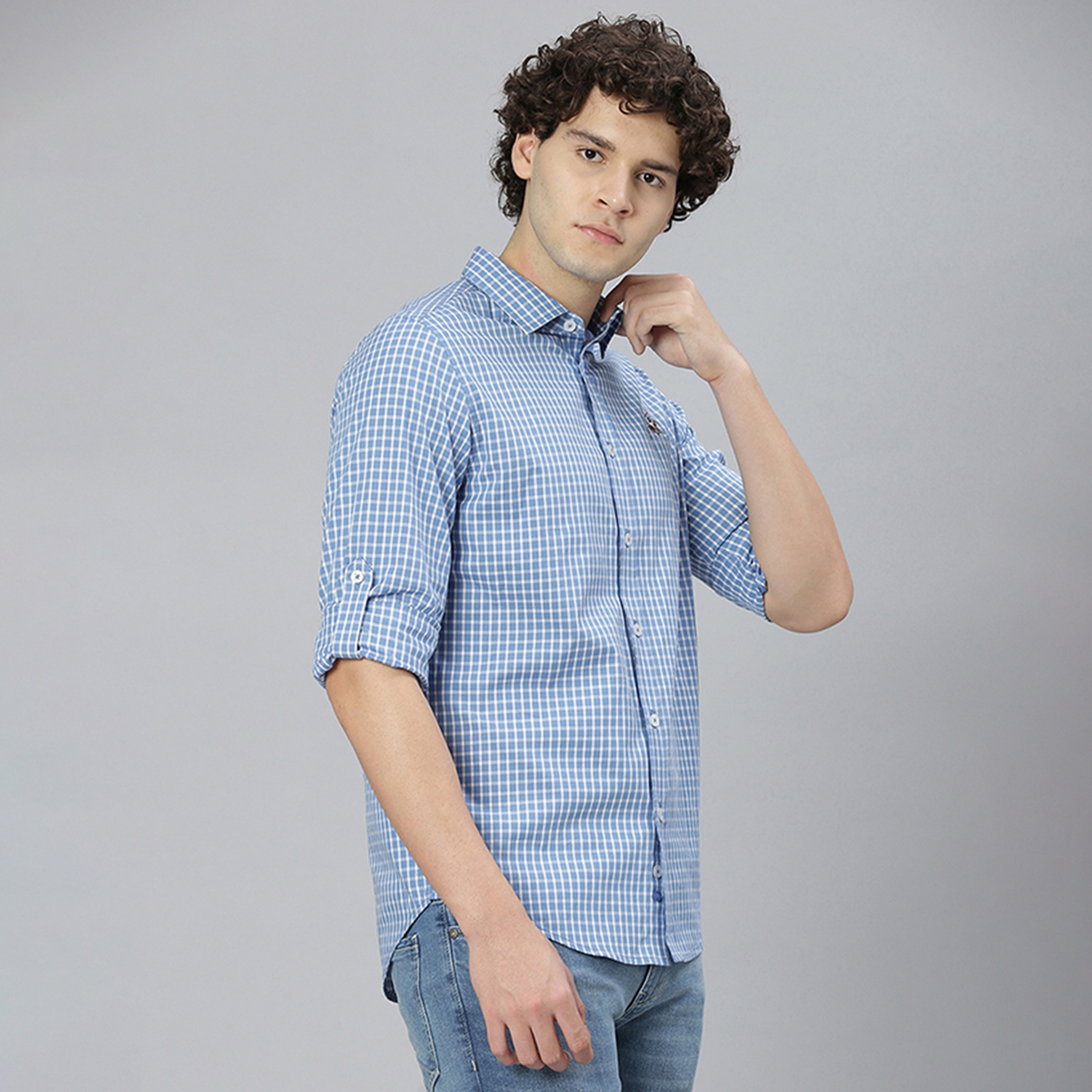 قميص من بيفرلي هيلز بولو كلوب بأكمام طويلة وياقة مربعة كلاسيكية ذو ريجولار فيت-men-clothing-shirts-image-3