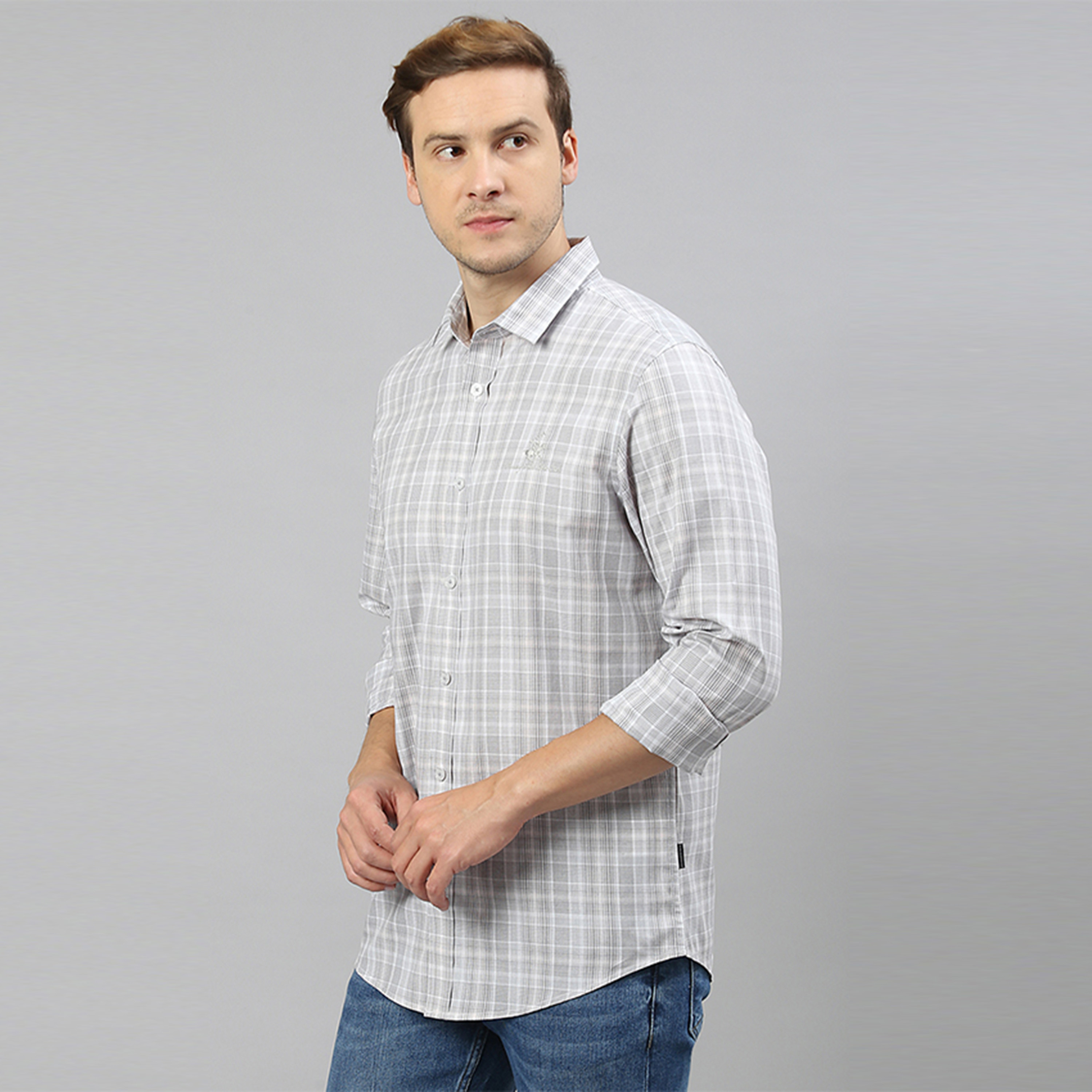 Beverly Hills Polo Club Men's Regular Fit Checked Collared Long Sleeve Shirt-men-clothing-shirts-image-2