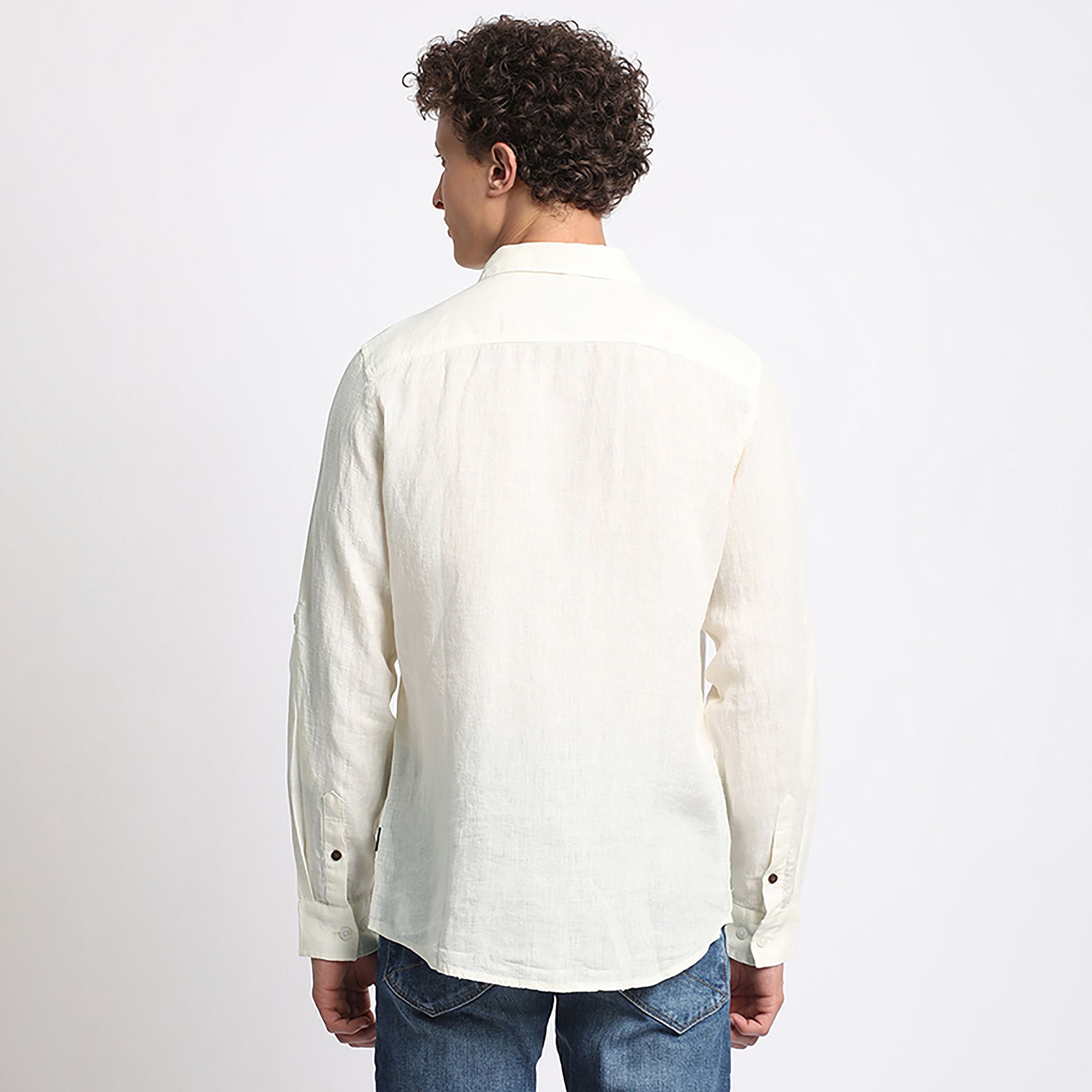 قميص كاجوال سادة من بيفرلي هيلز بولو كلوب بأكمام قابلة للطي وياقة كلاسيكية-men-clothing-shirts-image-16