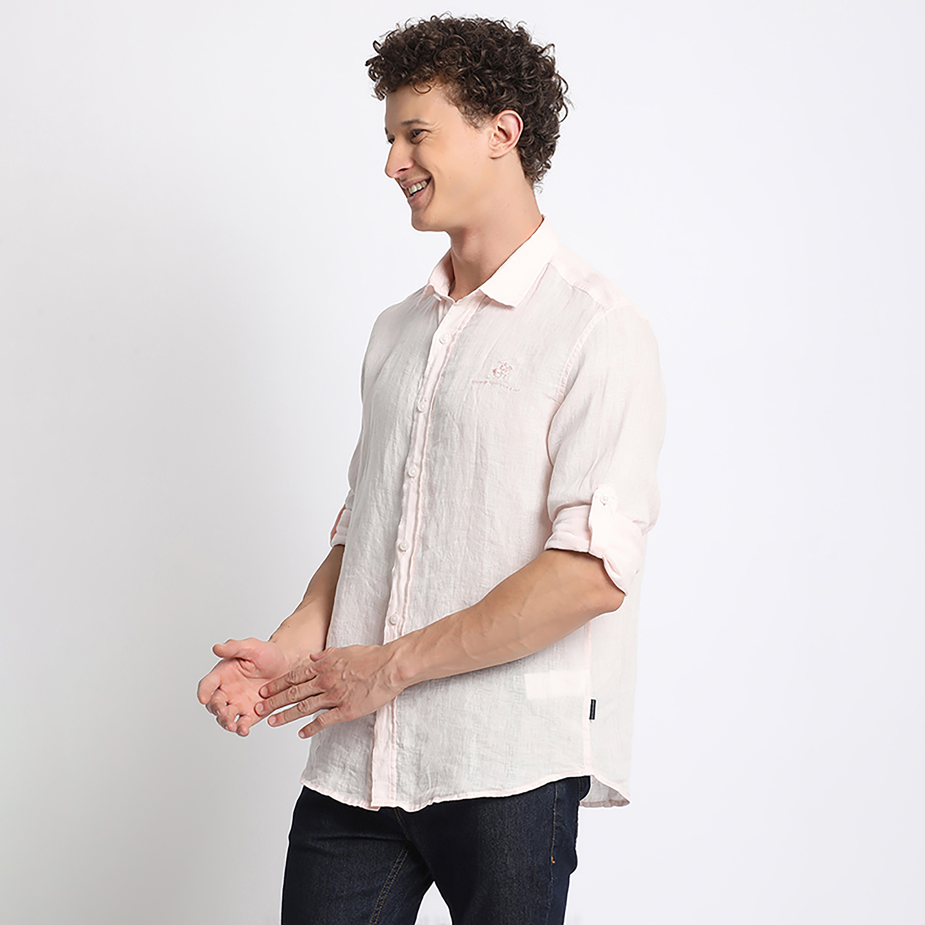 قميص كاجوال ذو تكسثرد من بيفرلي هيلز بولو كلوب بأكمام قابلة للطي وياقة كلاسيكية-men-clothing-shirts-image-6