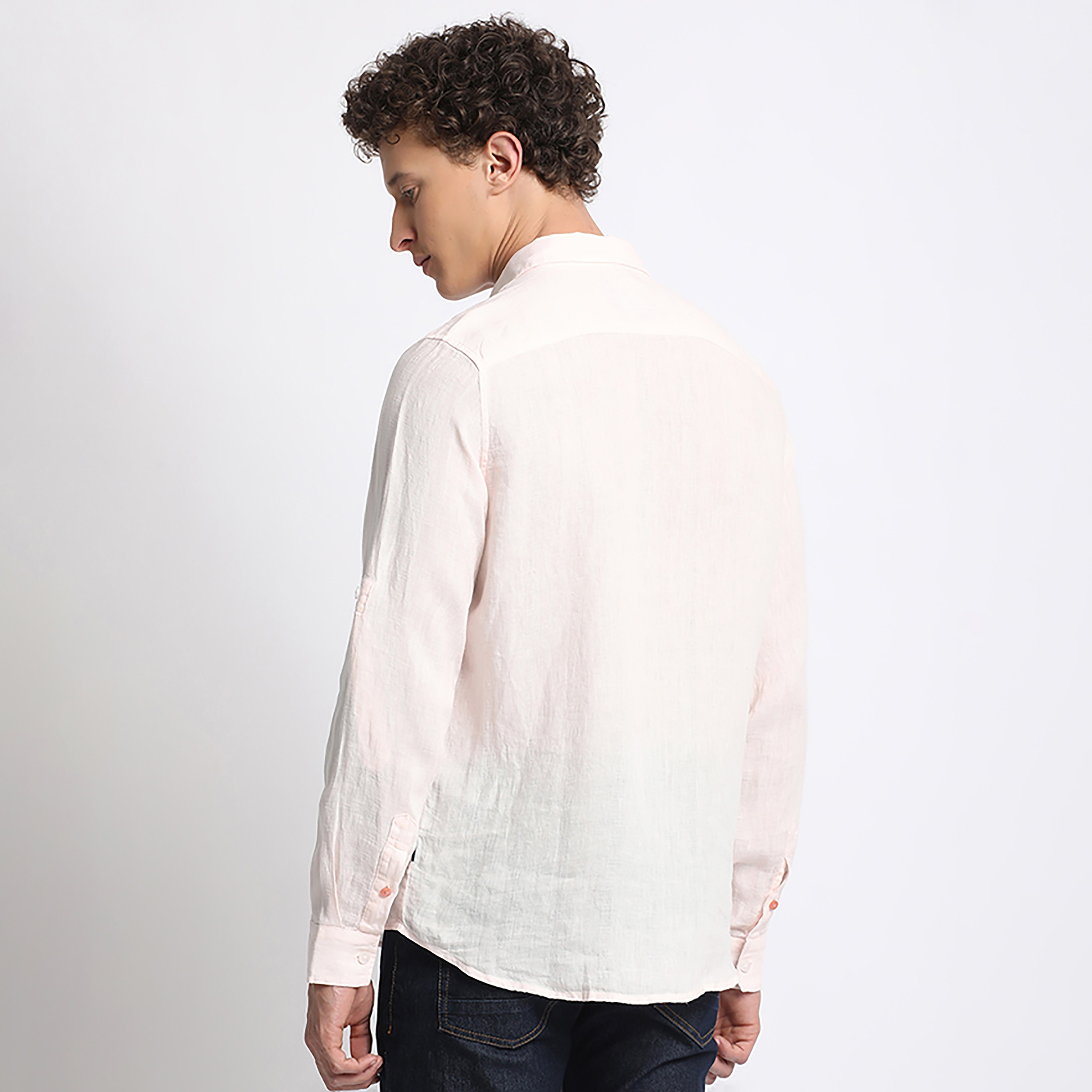 قميص كاجوال ذو تكسثرد من بيفرلي هيلز بولو كلوب بأكمام قابلة للطي وياقة كلاسيكية-men-clothing-shirts-image-8