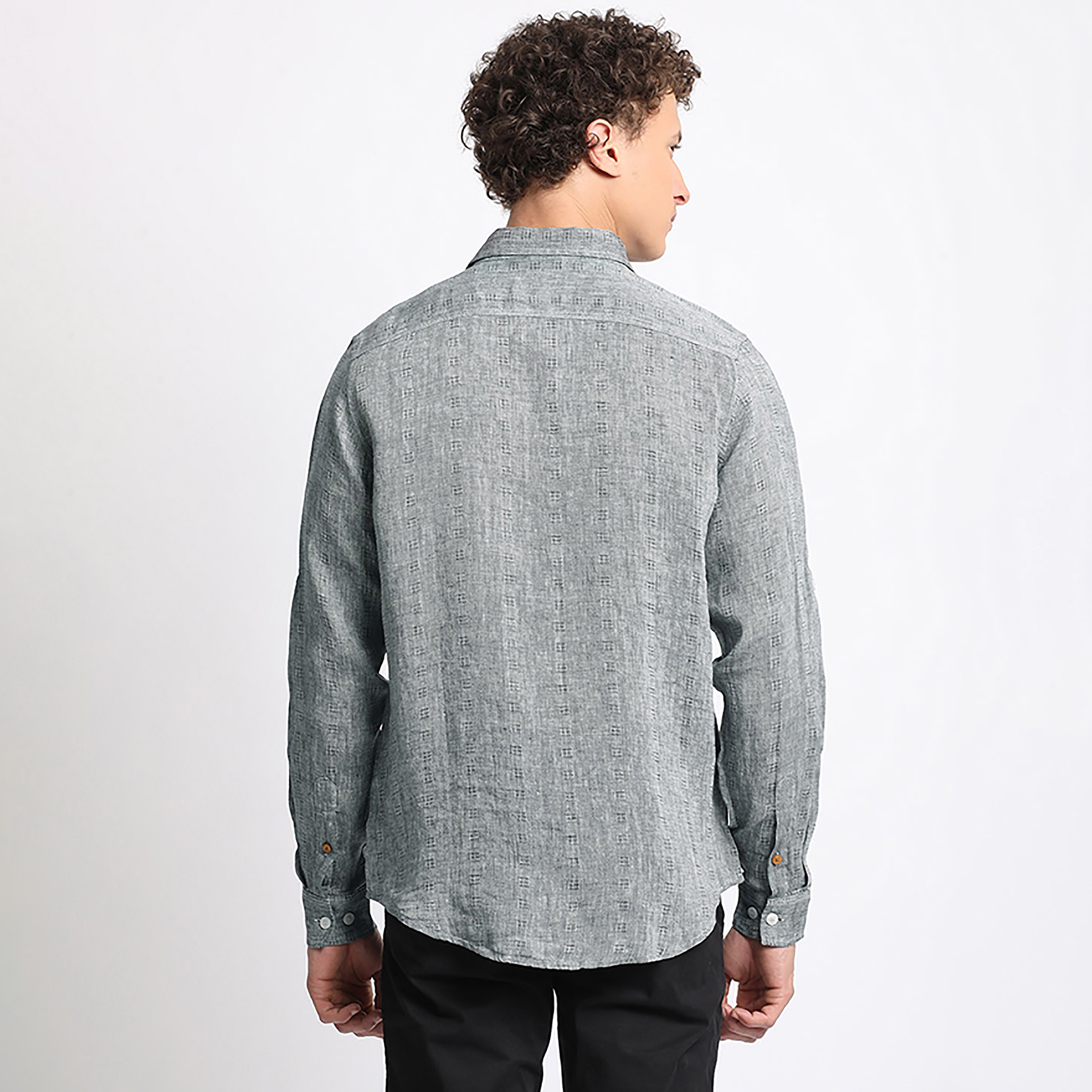 قميص كاجوال ذو تكسثرد من بيفرلي هيلز بولو كلوب بأكمام قابلة للطي وياقة كلاسيكية-men-clothing-shirts-image-4