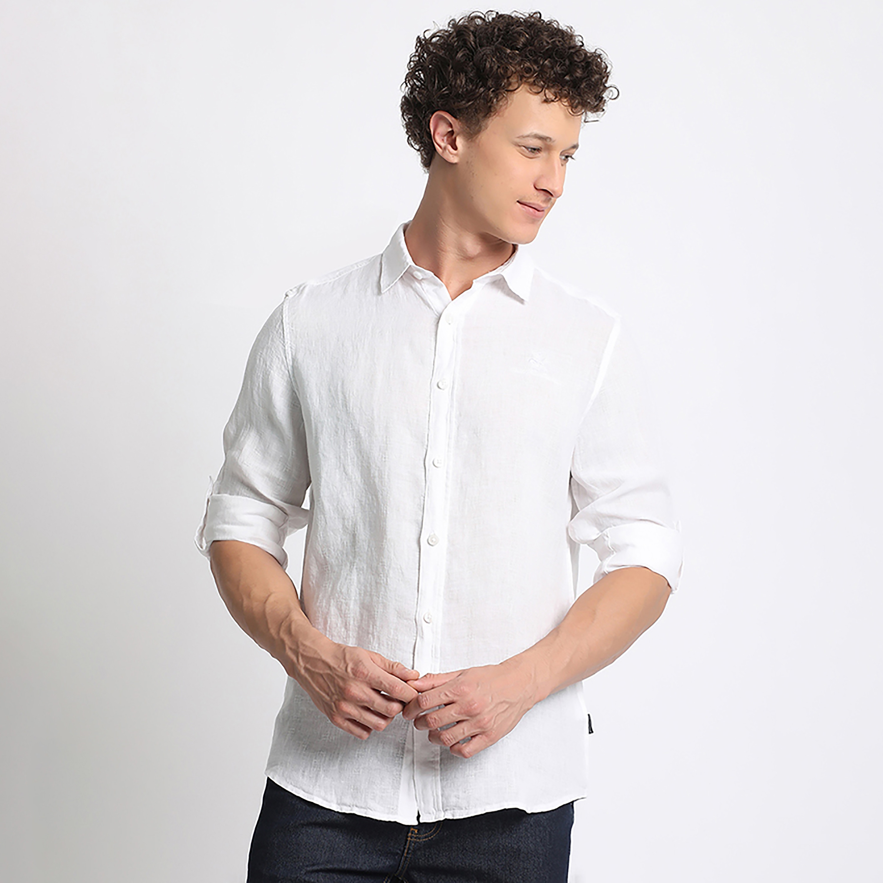 قميص كاجوال ذو تكسثرد من بيفرلي هيلز بولو كلوب بأكمام قابلة للطي وياقة كلاسيكية-men-clothing-shirts-image-9
