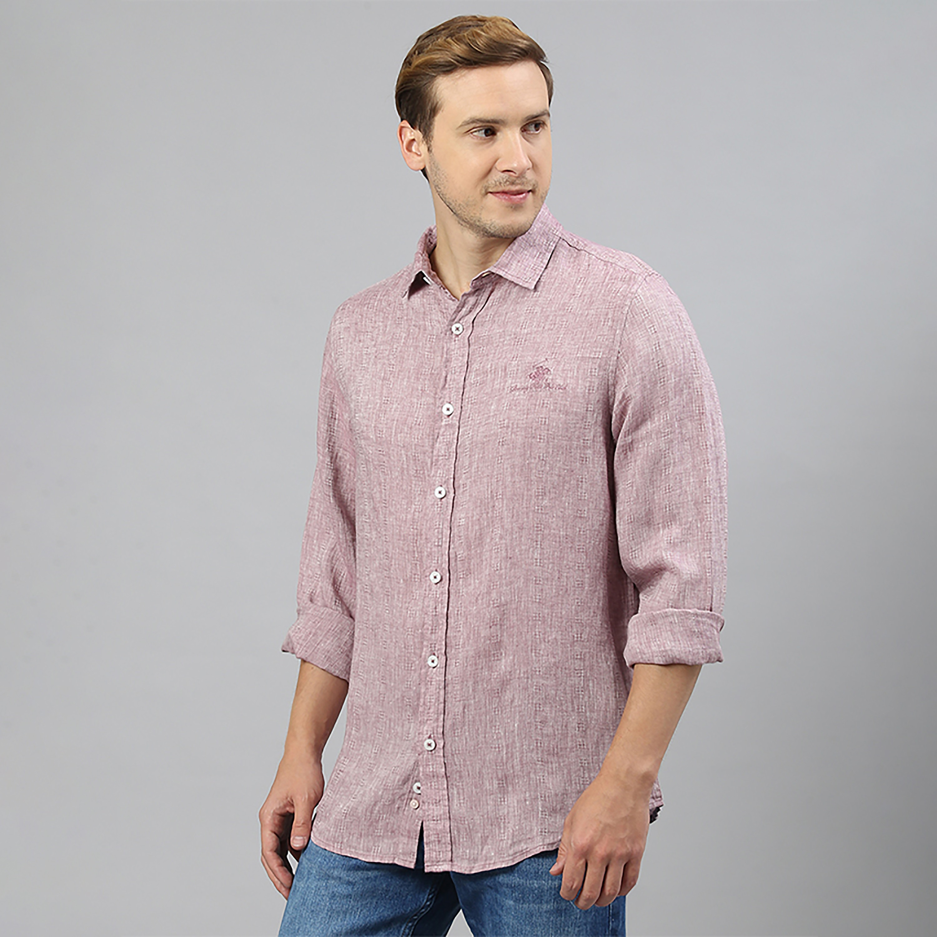 قميص كاجوال بياقة مزخرفة وأكمام طويلة من بيفرلي هيلز بولو كلوب-men-clothing-shirts-image-2