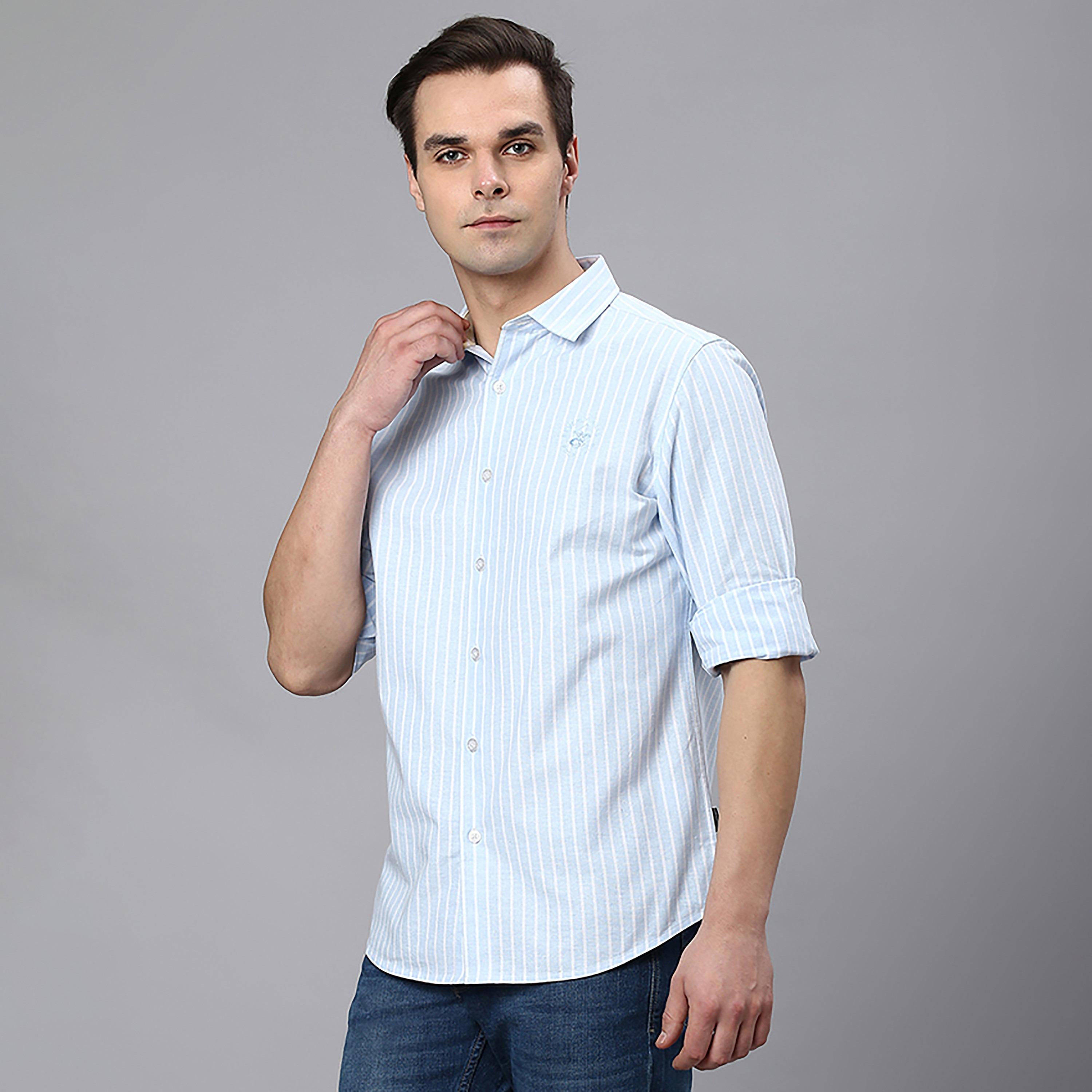 قميص كاجوال بياقة مزينة بأشرطة وأكمام طويلة من بيفرلي هيلز بولو كلوب-men-clothing-shirts-image-2