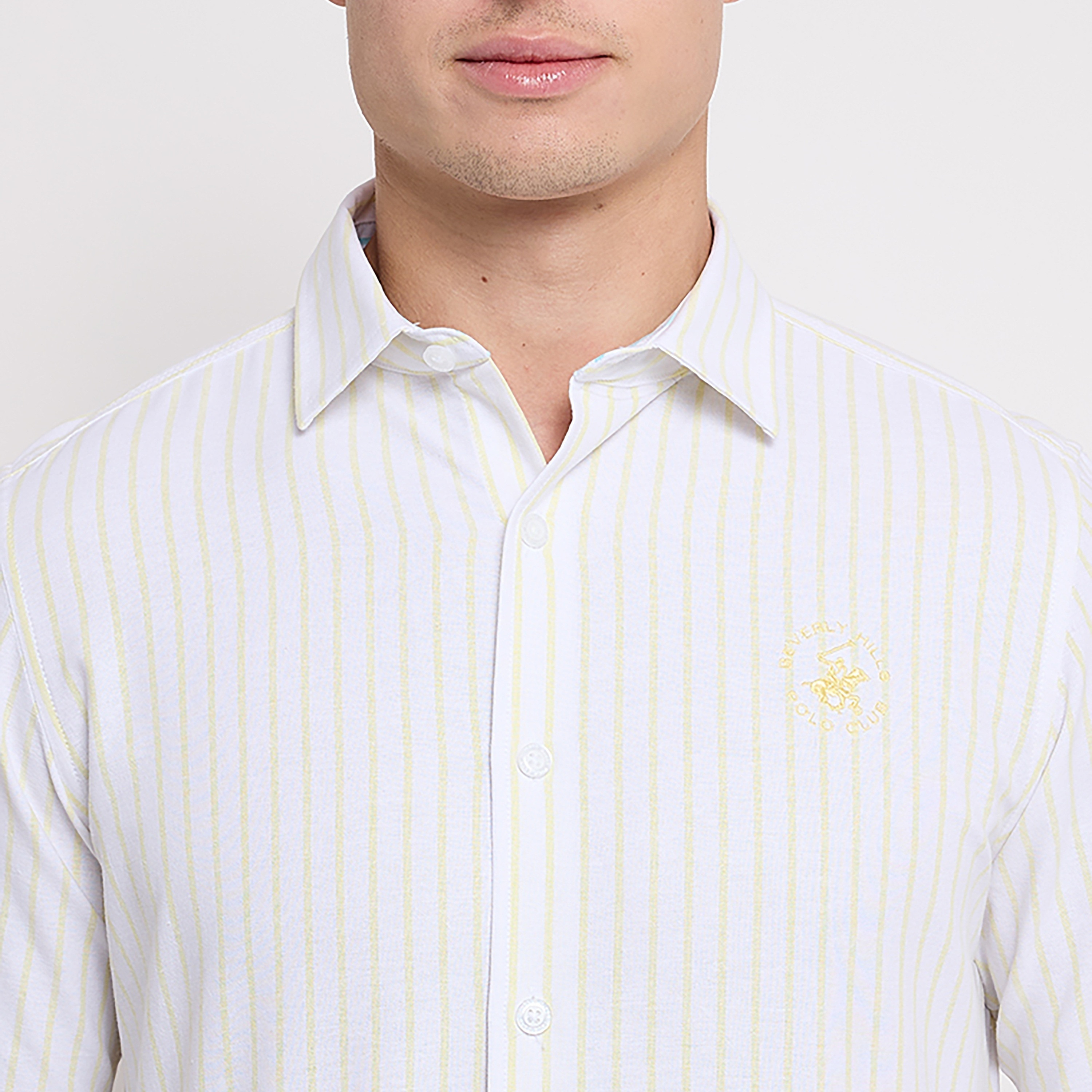 نادي بيفرلي هيلز للبولو قميص رجالي بياقة مخططة بأكمام طويلة-men-clothing-shirts-image-3