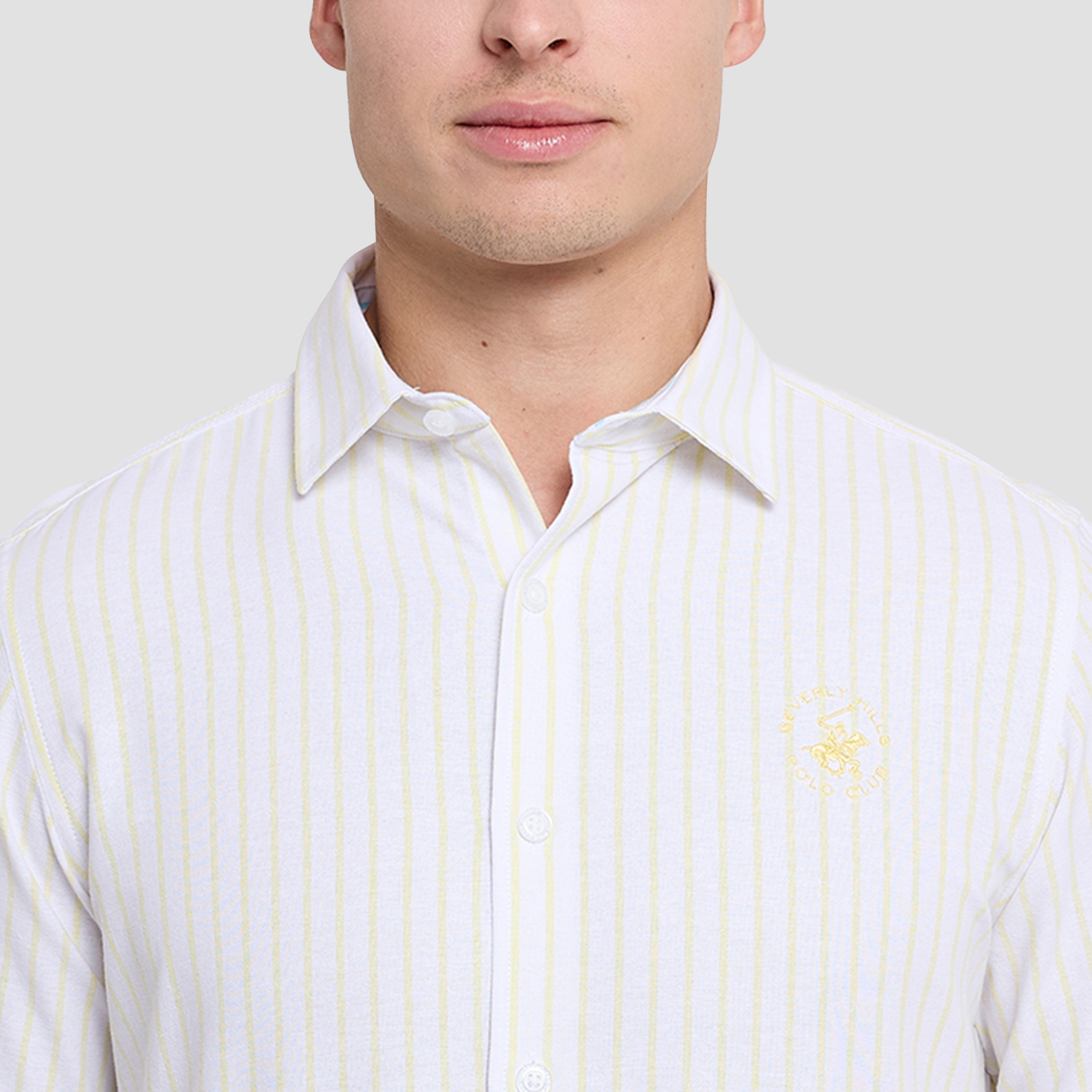 قميص كاجوال بياقة مزينة بأشرطة وأكمام طويلة من بيفرلي هيلز بولو كلوب-men-clothing-shirts-image-10