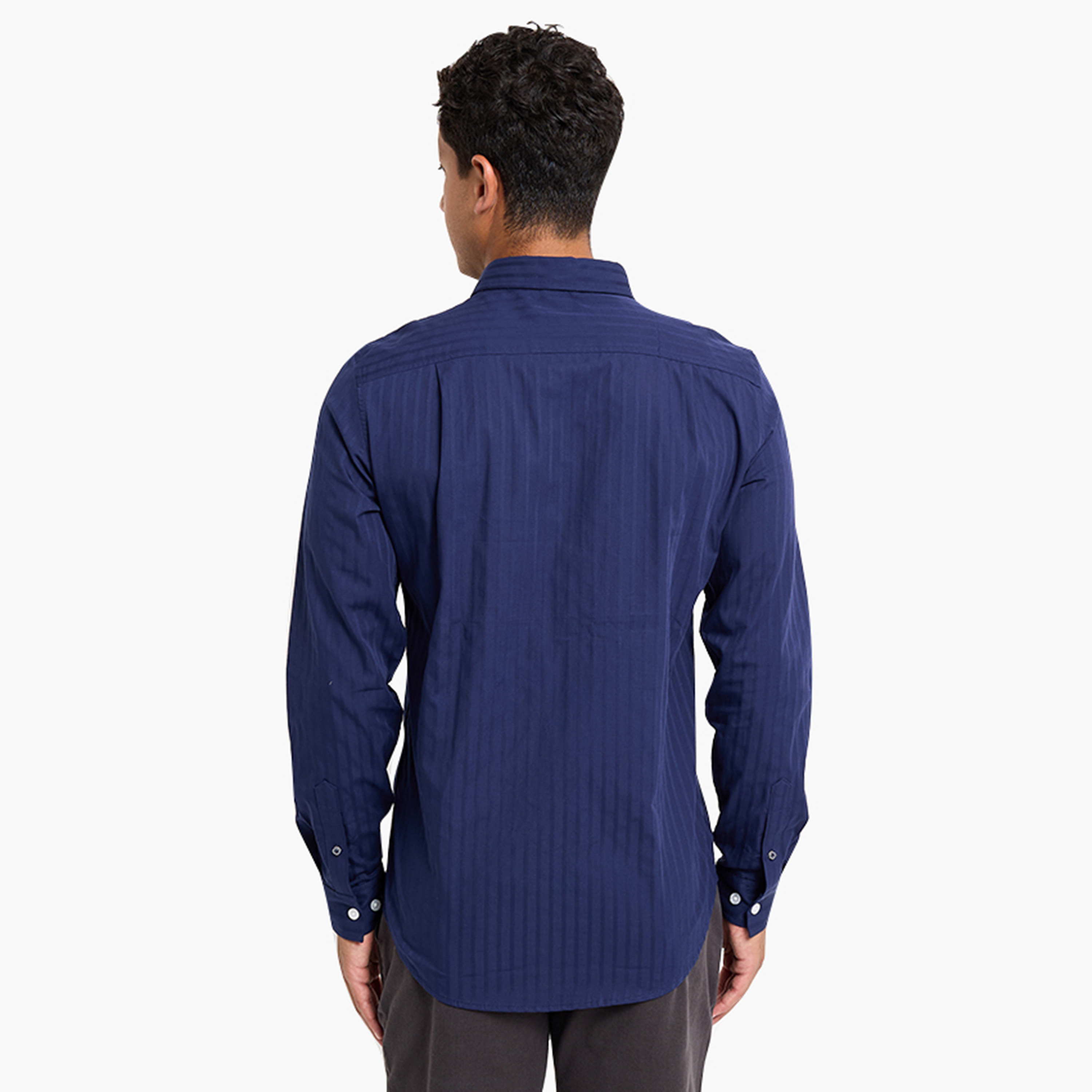 Beverly Hills Polo Club Regular Fit Striped Collared Long Sleeves Men's Shirt-men-clothing-shirts-image-8