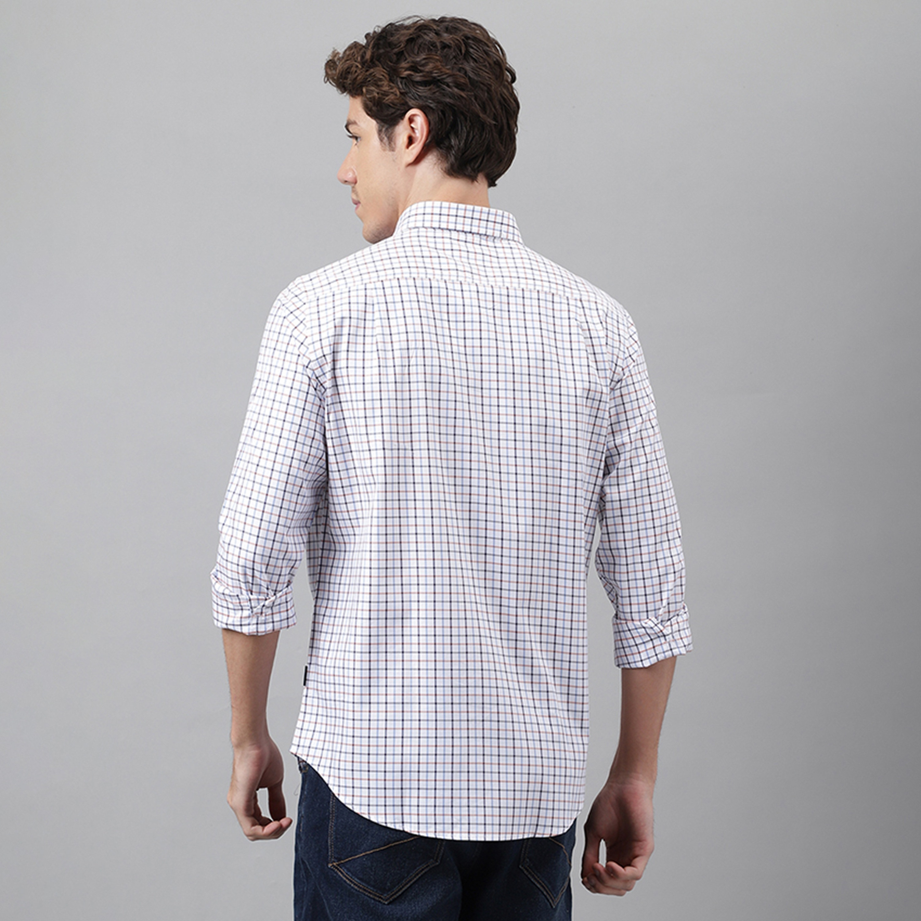 Beverly Hills Polo Club Regular Fit Checked Spread Collar Long Sleeves Men's Shirt-men-clothing-shirts-image-4