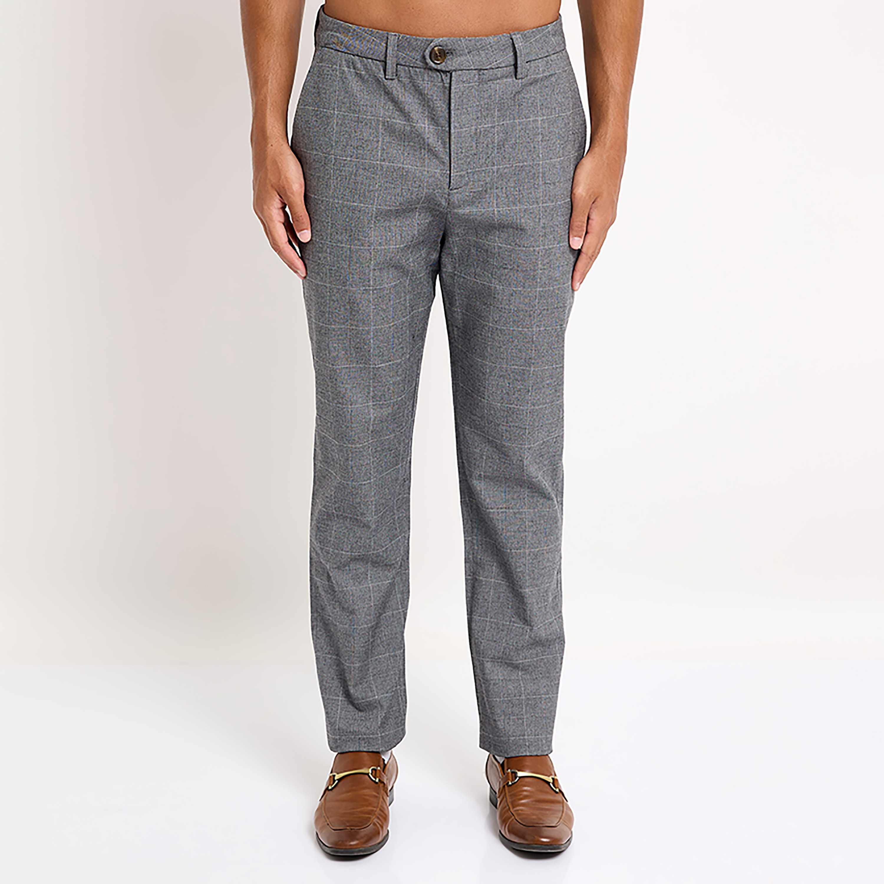 Beverly Hills Polo Club Checked Mid-Rise Button & Zip Fly Men's Trousers-PROMO_CP_BHPC_101125-image-1